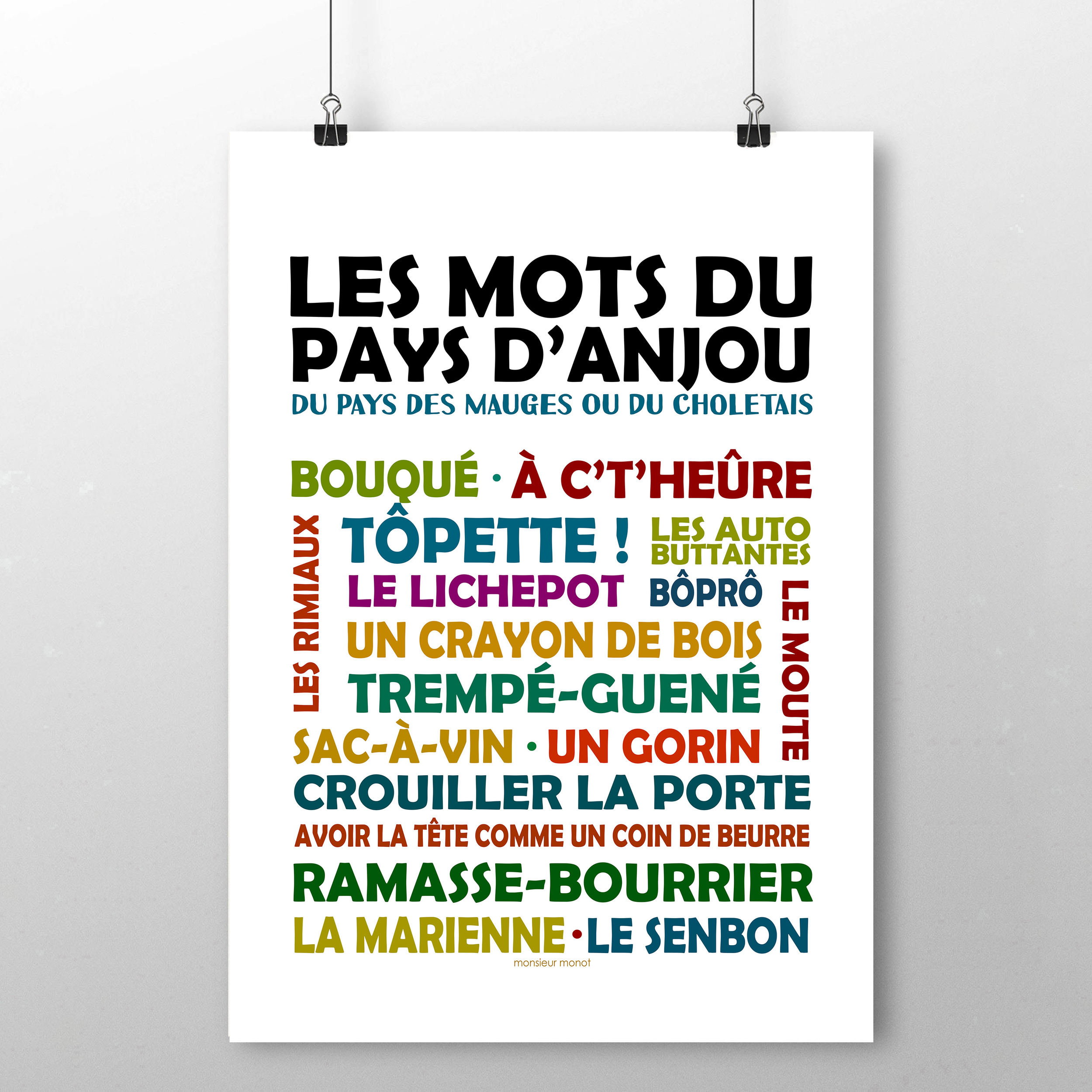 Affiche Les mots du pays danjou 2