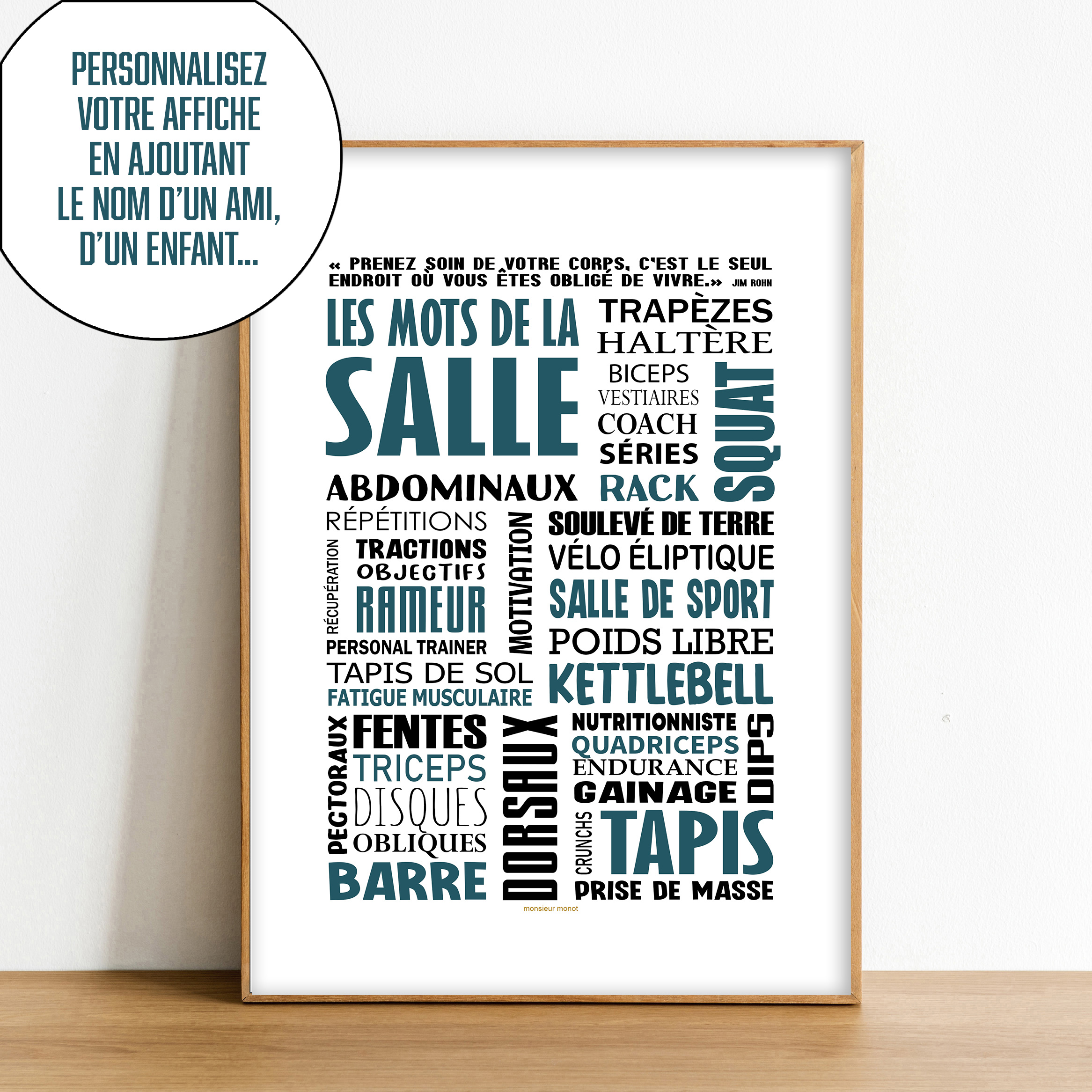 Affiche Les Mots de la Salle Bleu sticker