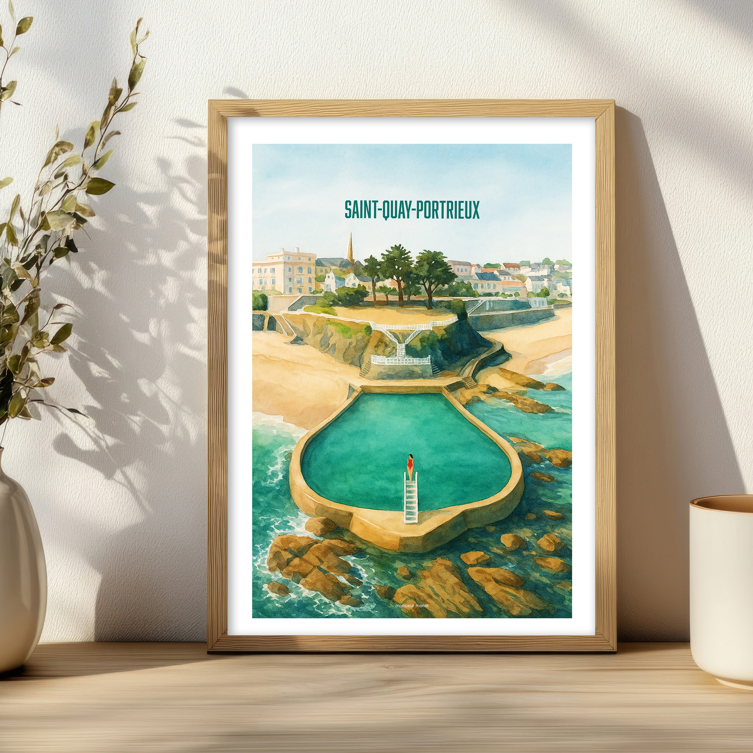 Affiche Saint Quay portrieux Couleur
