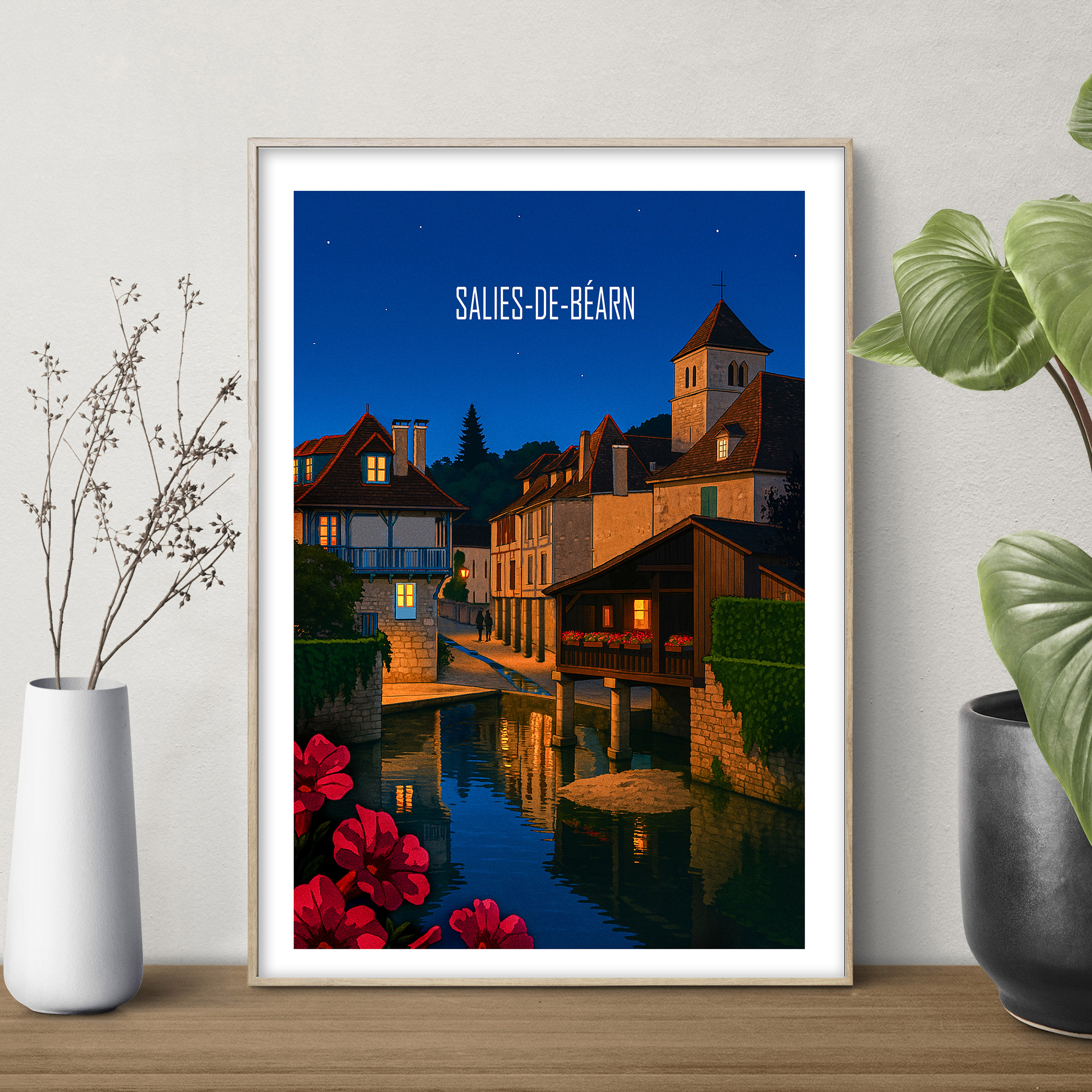 affiche Salies de Béarn la nuit