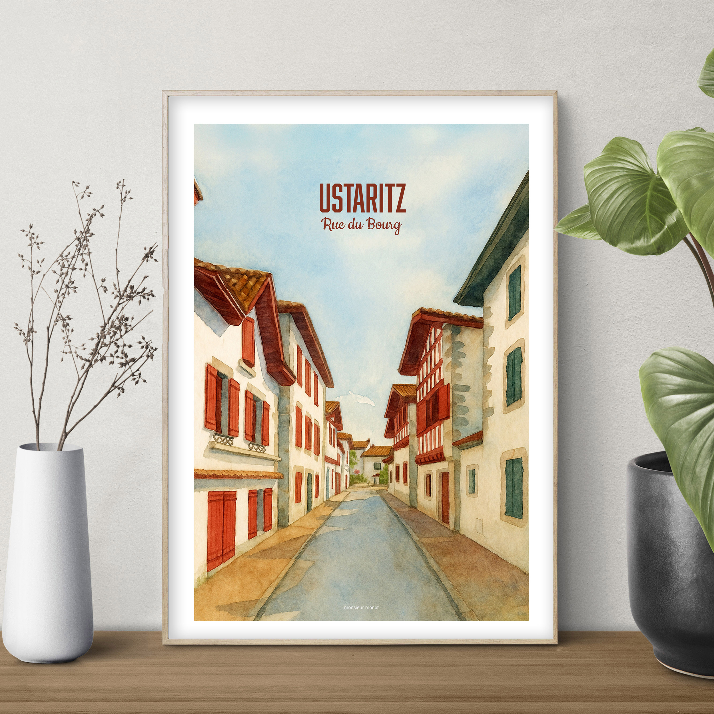 affiche Ustaritz Rue du Bourg