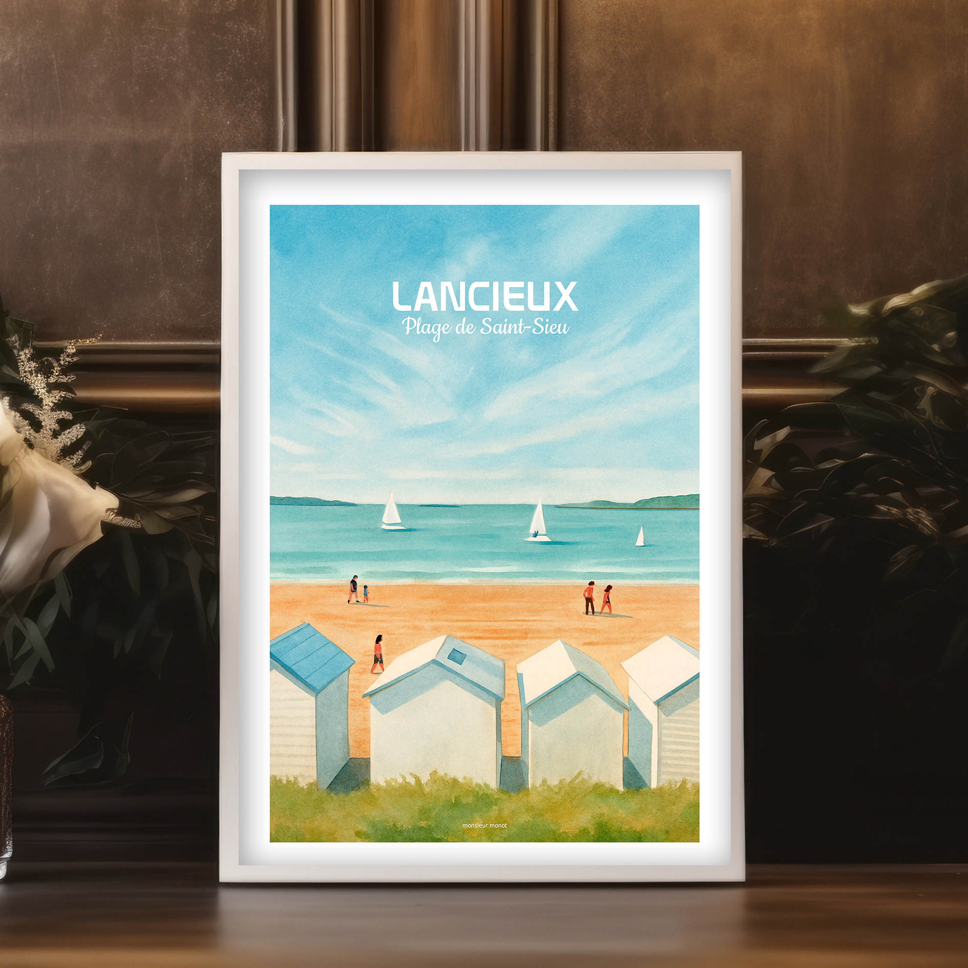 Affiche  Lancieux plage de Saint-Sieu