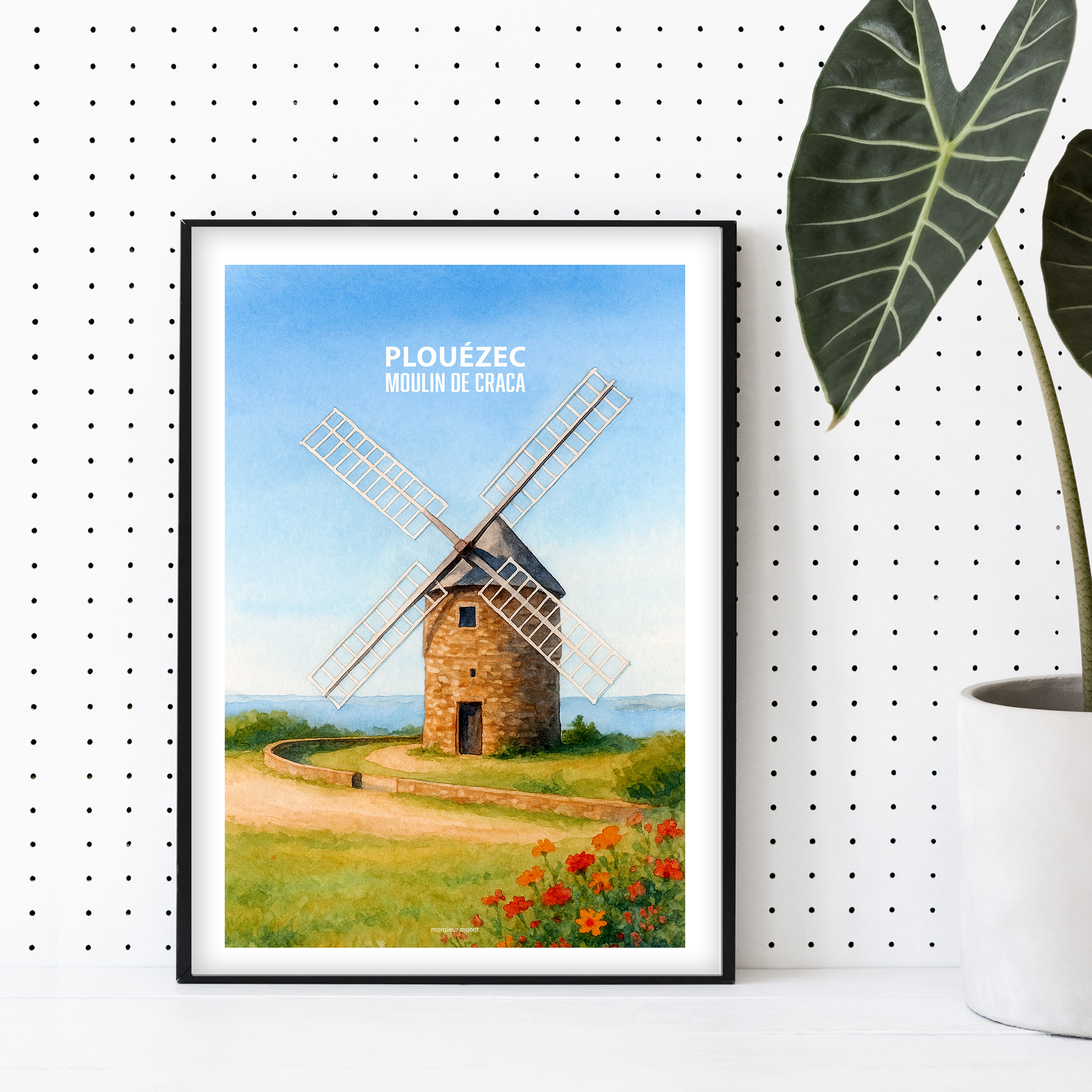 affiche Plouézec Moulin de Craca