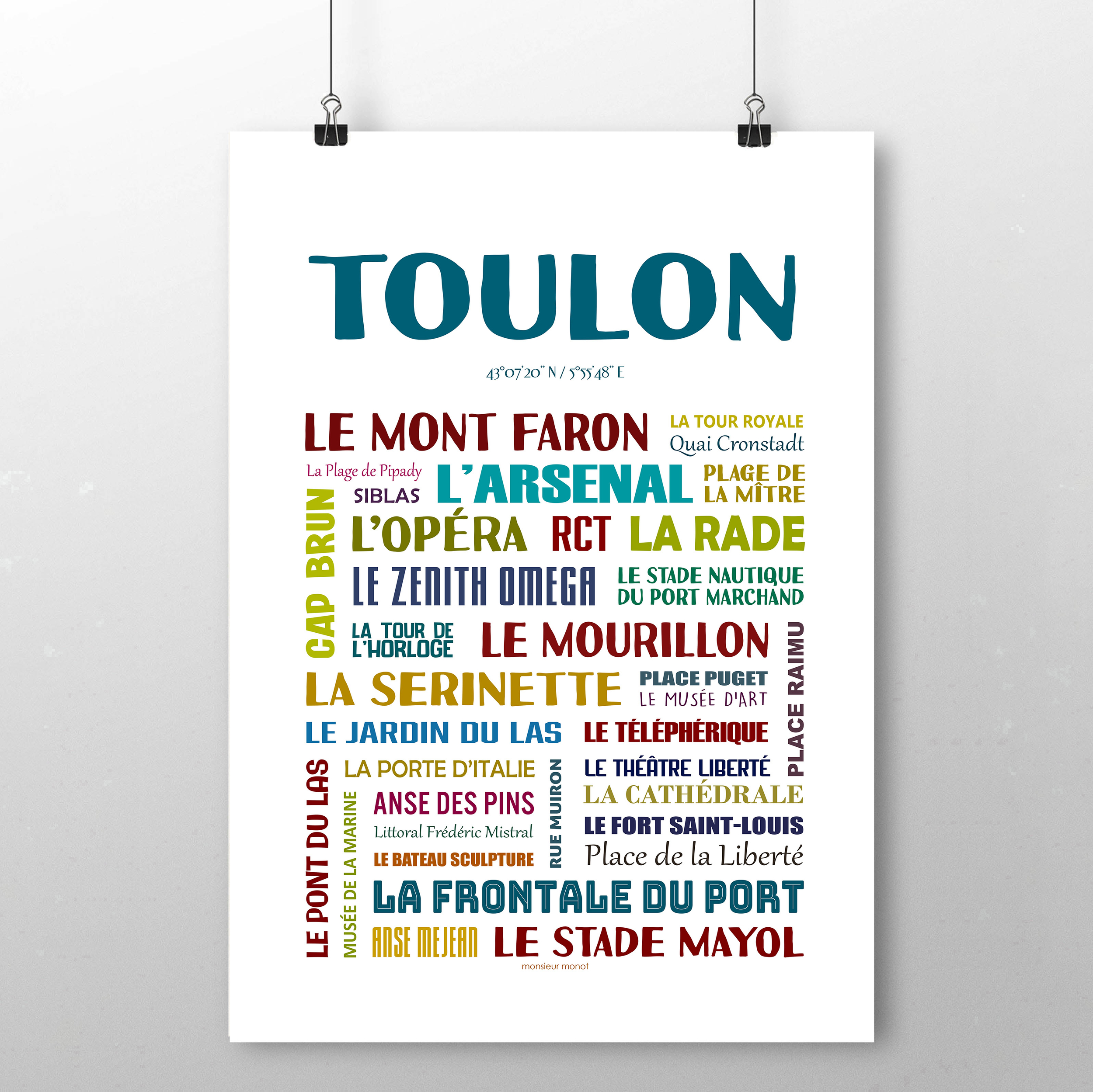 affiche  Toulon Les quartiers  2