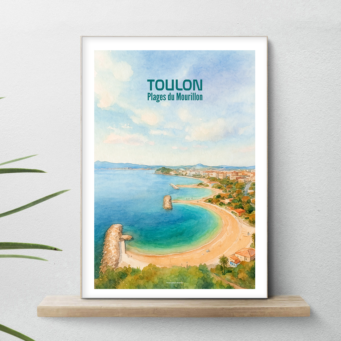 affiche Toulon, plages du Mourillon