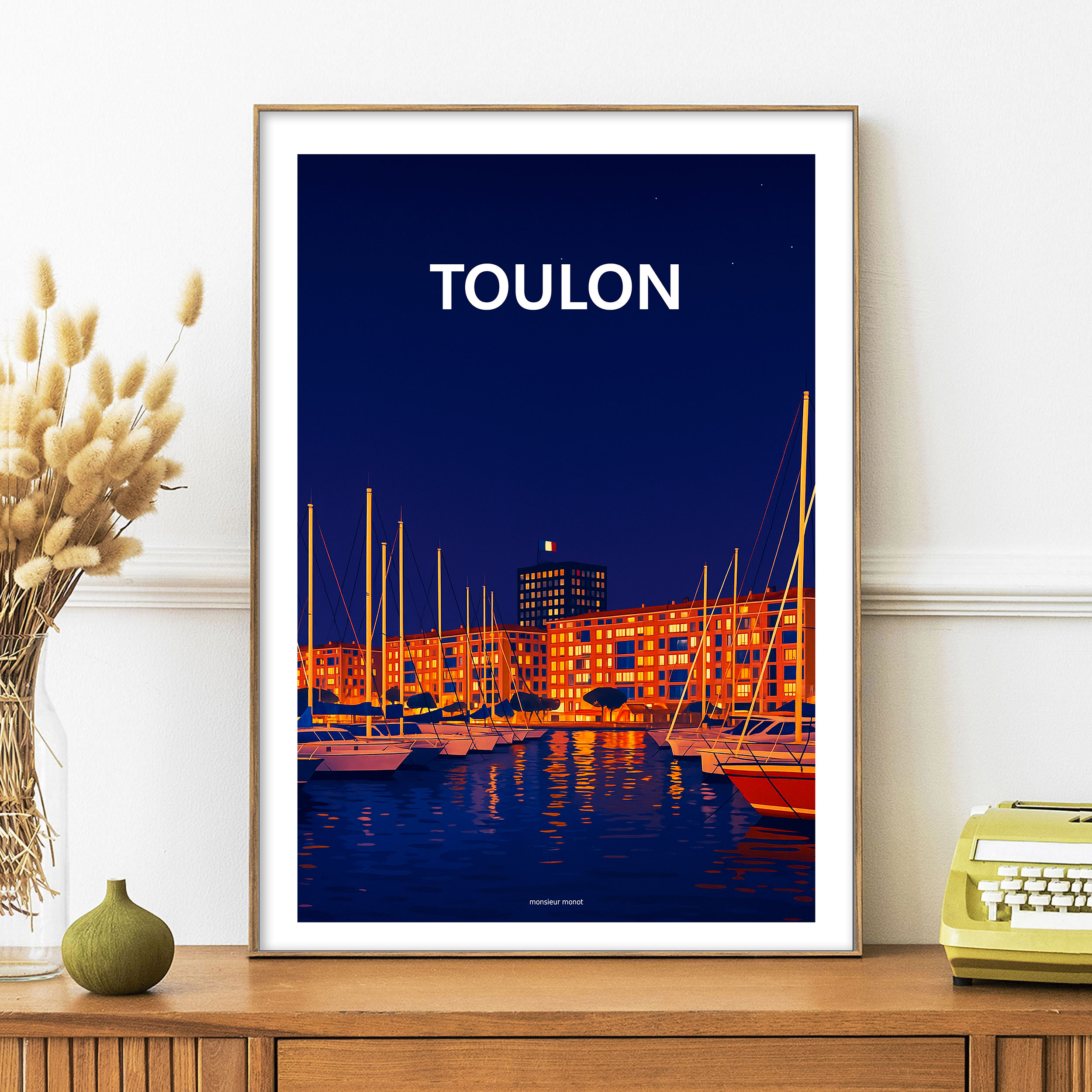 affiche Toulon La Mairie La nuit