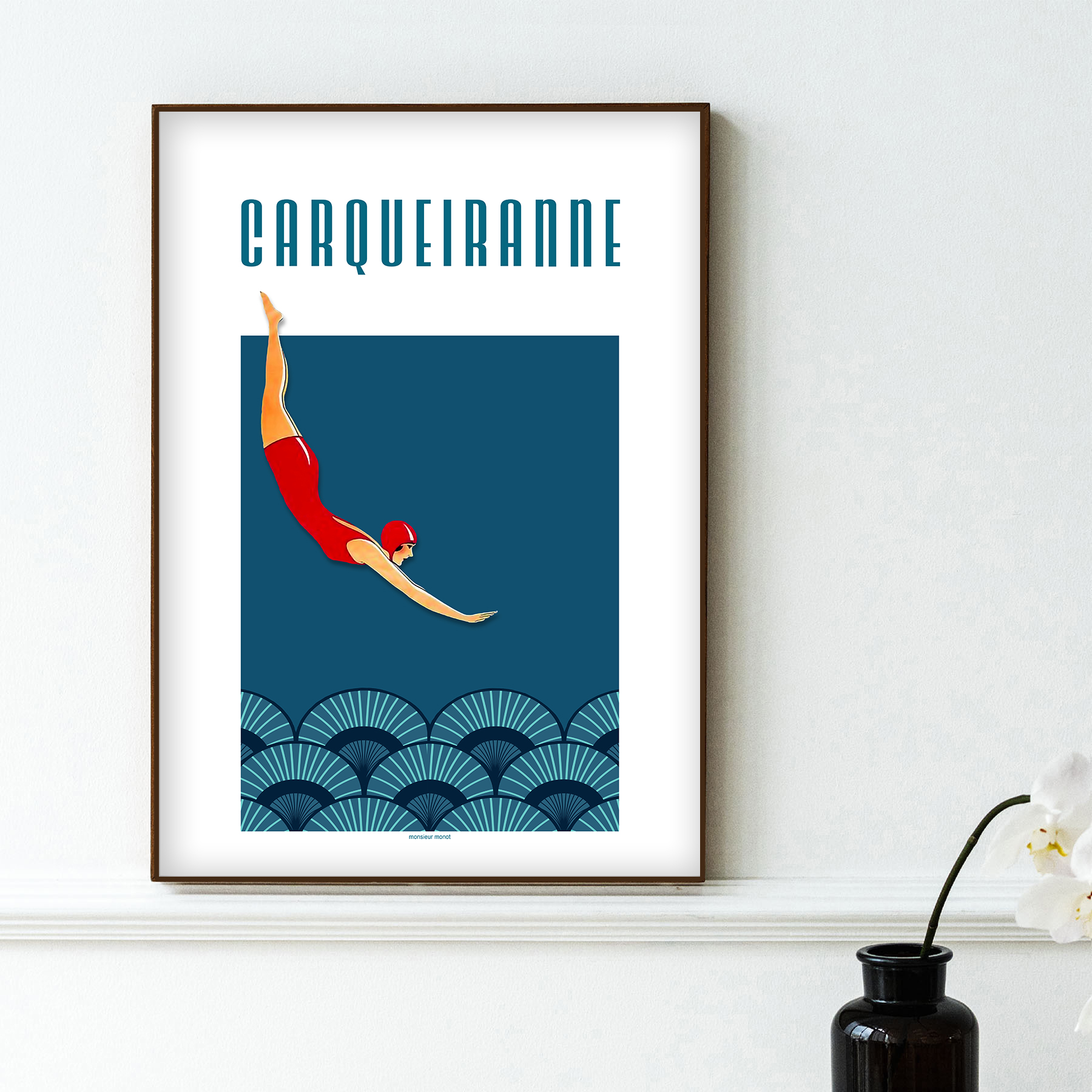 affiche Plongeuse Carqueiranne