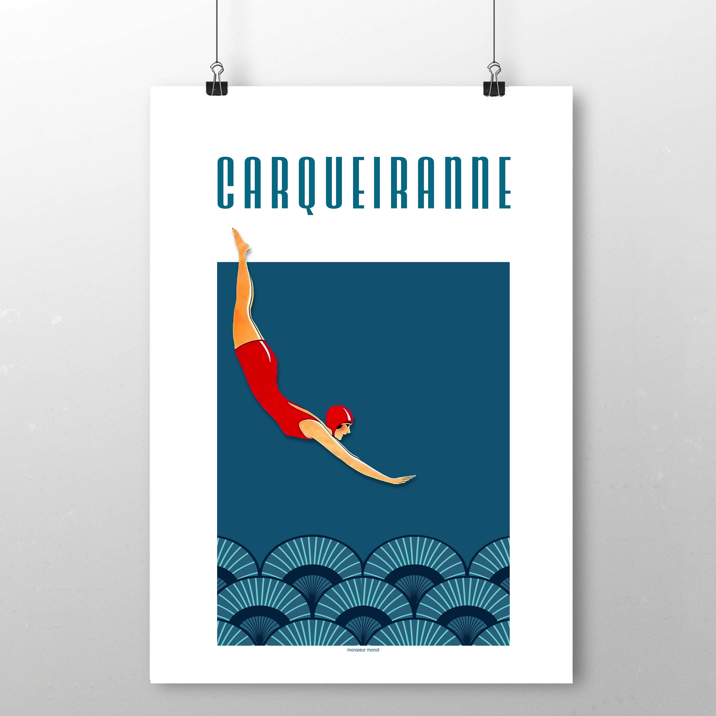affiche  Plongeuse Carqueiranne 2
