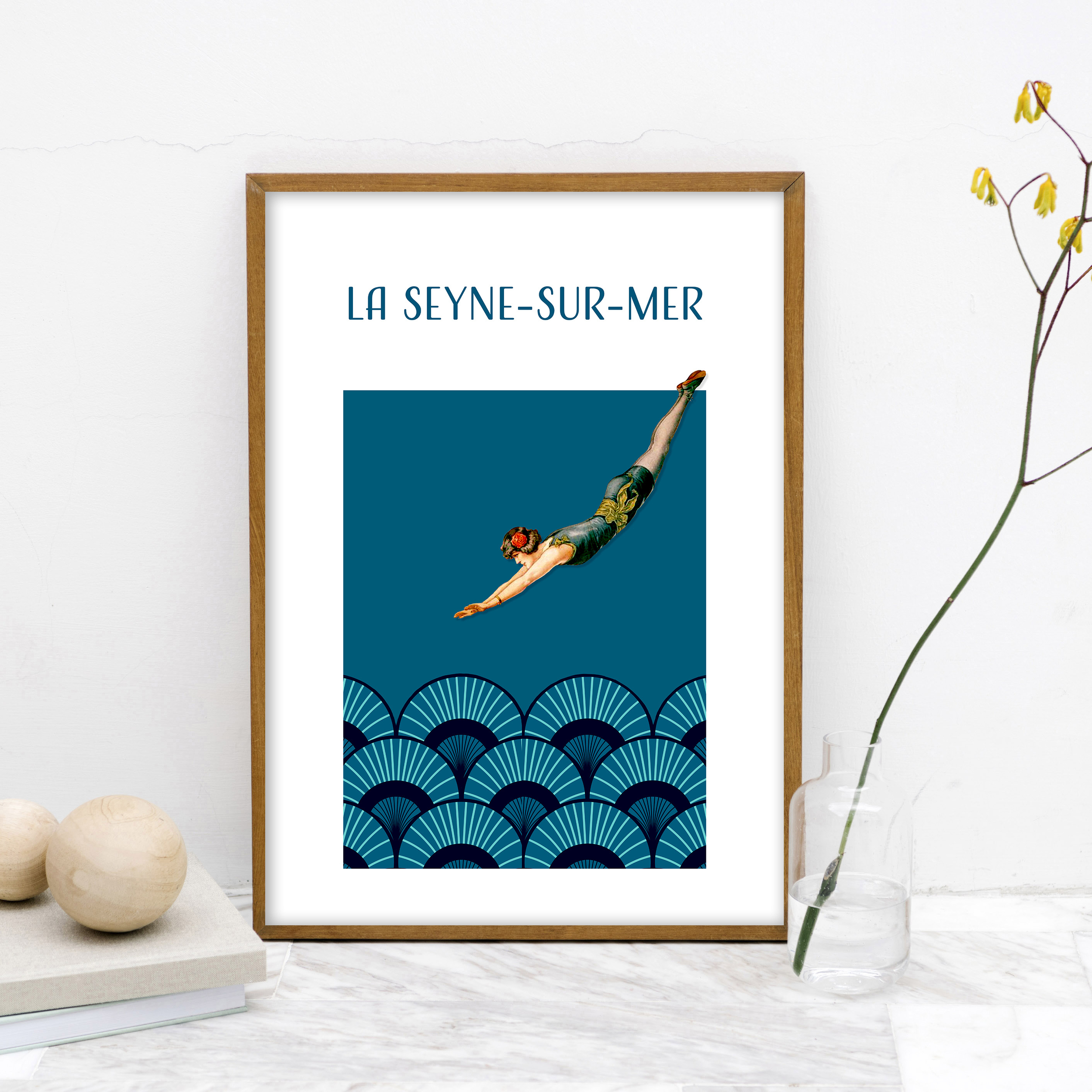 Affiche La seyne sur Mer Plongeuse