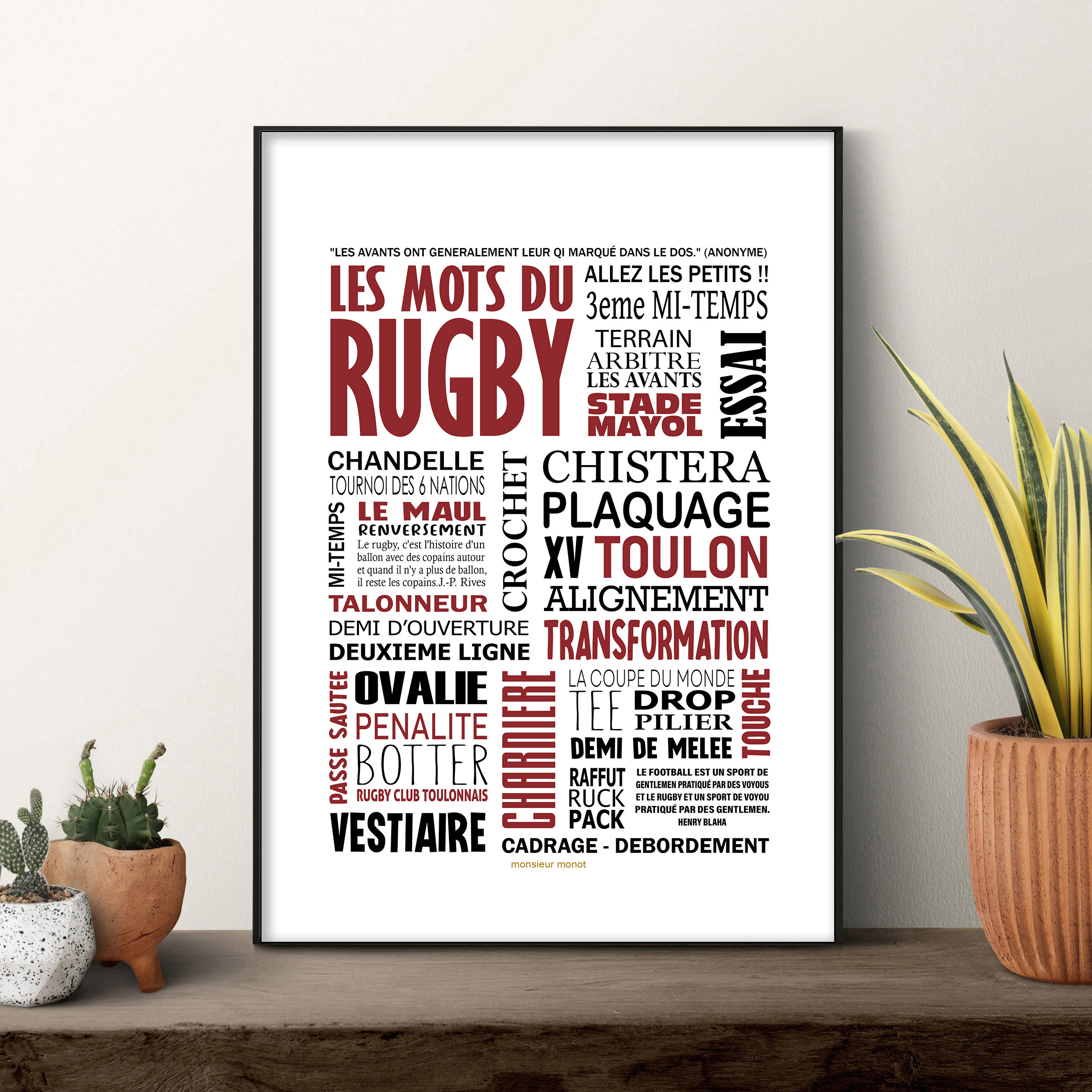 affiche Les Mots du Rugby Toulon