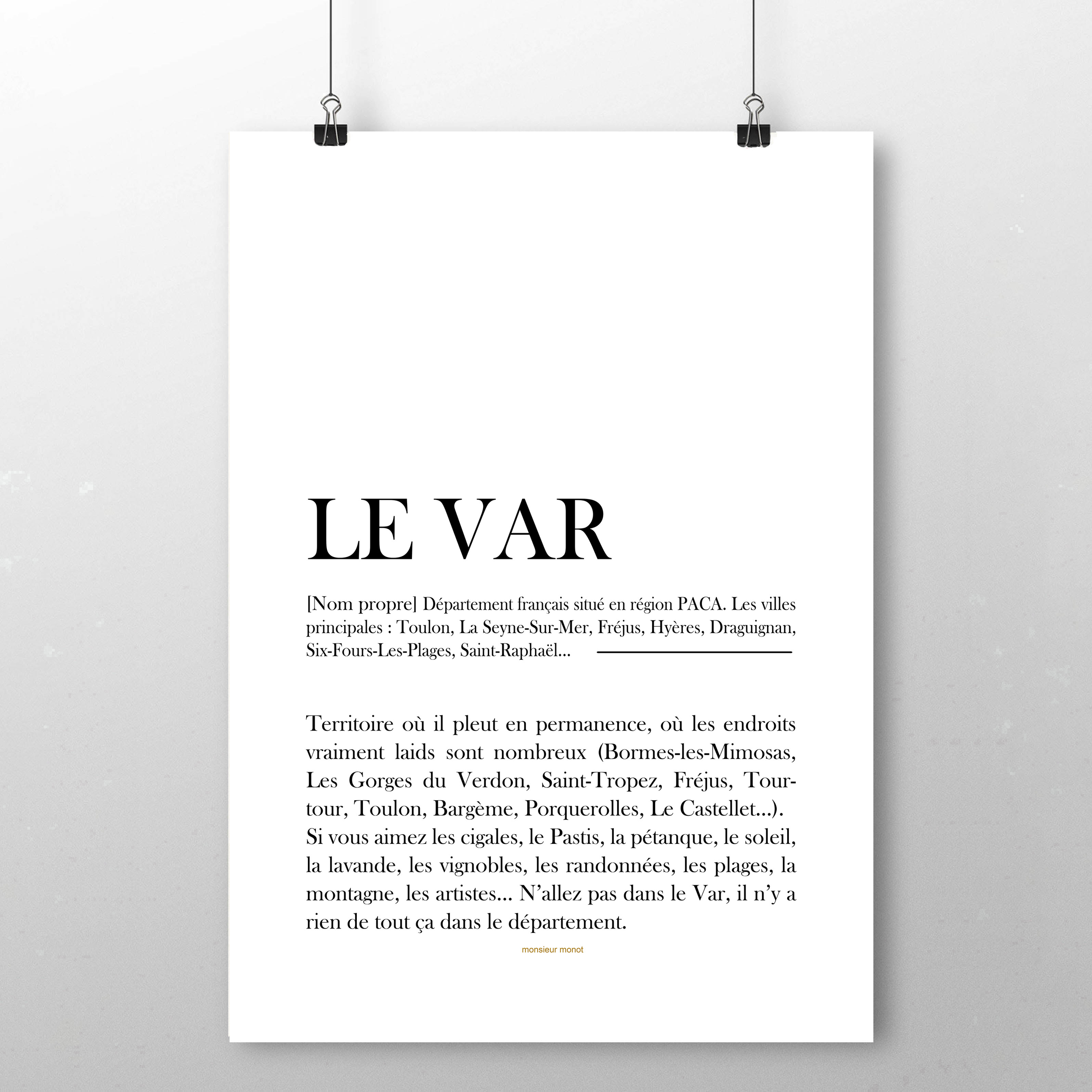 affiche Définition Le Var  2