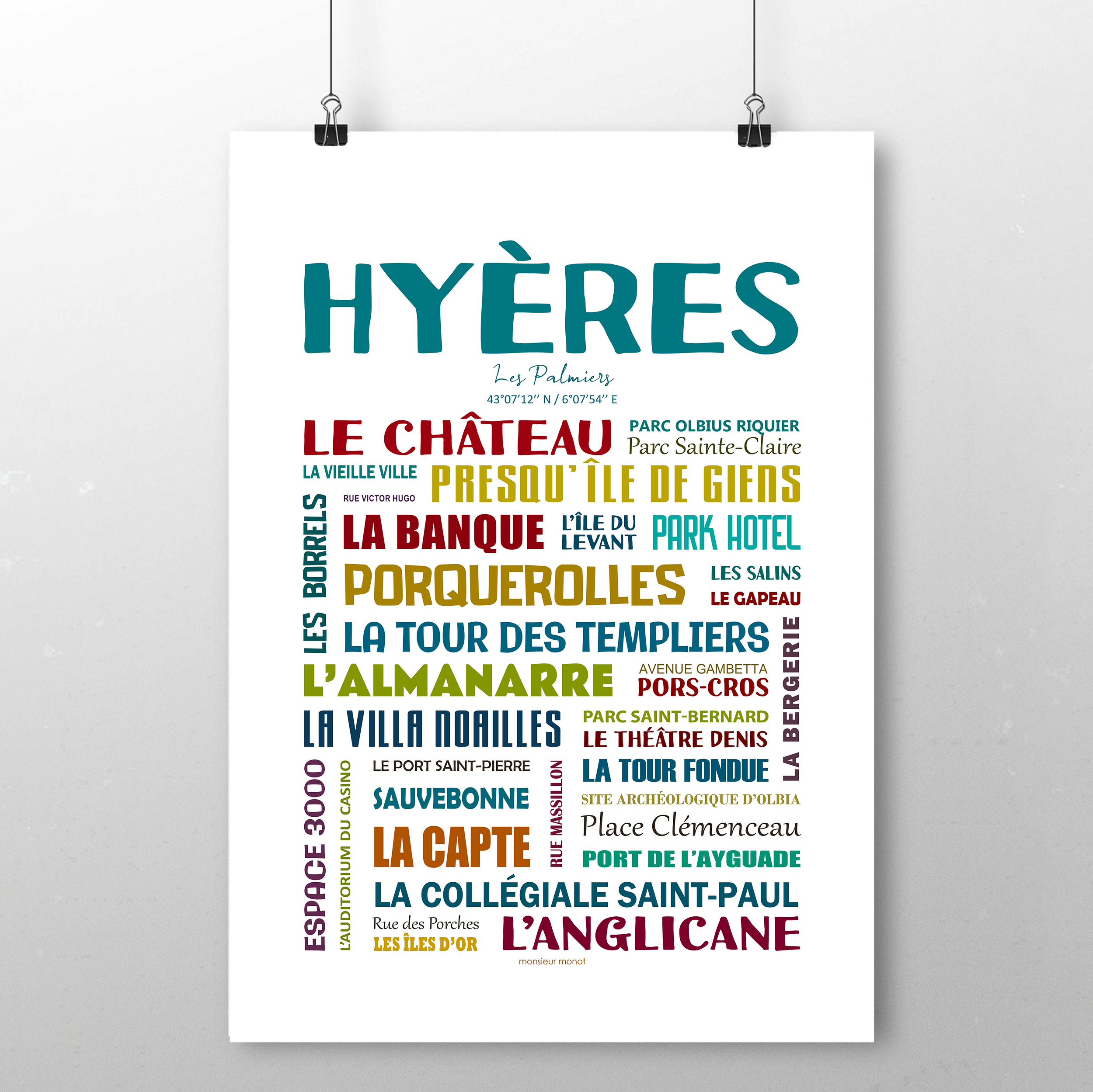 affiche Hyères Les quartiers  2