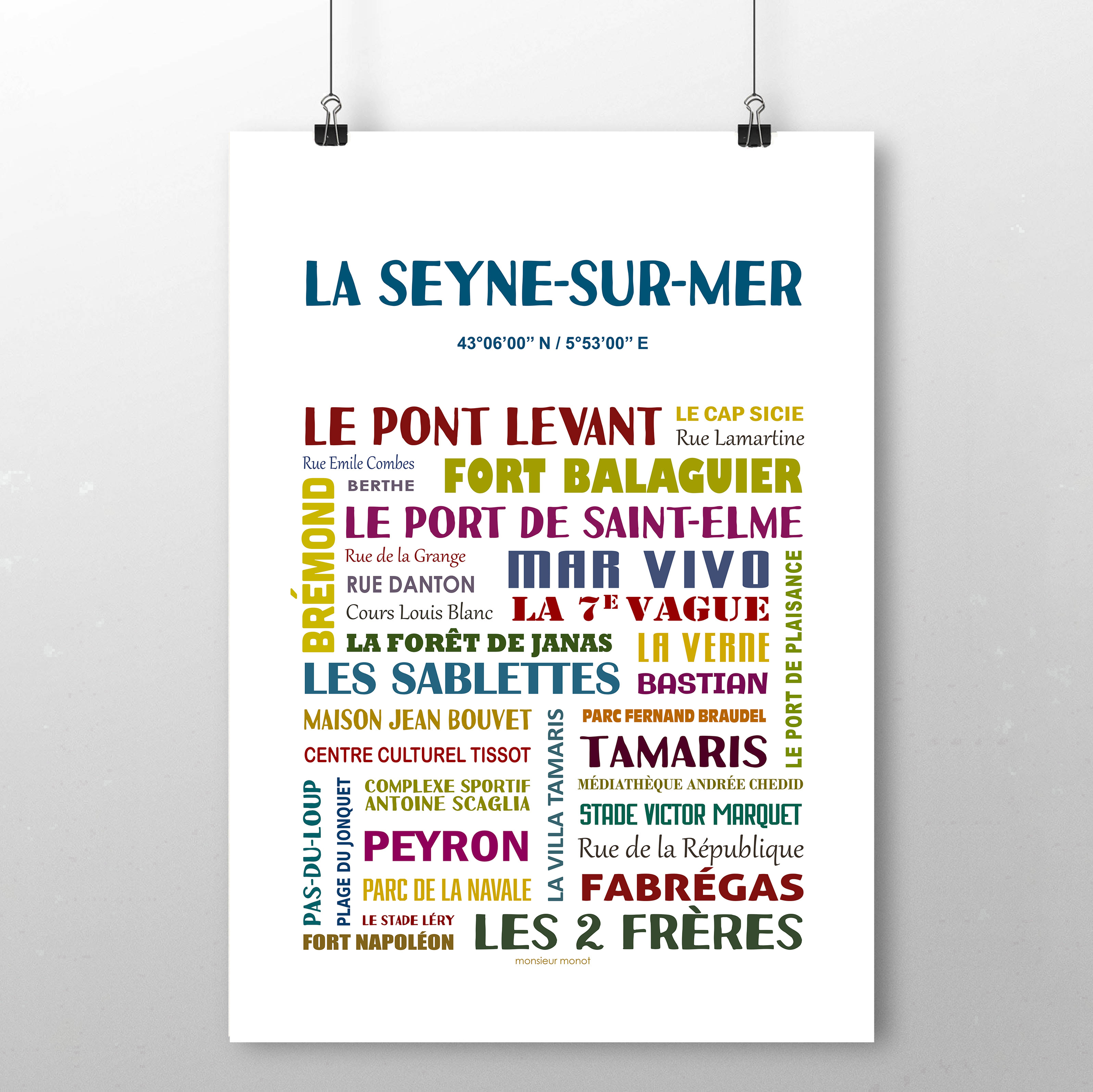 affiche  La Seyne Sur Mer Les quartiers  2