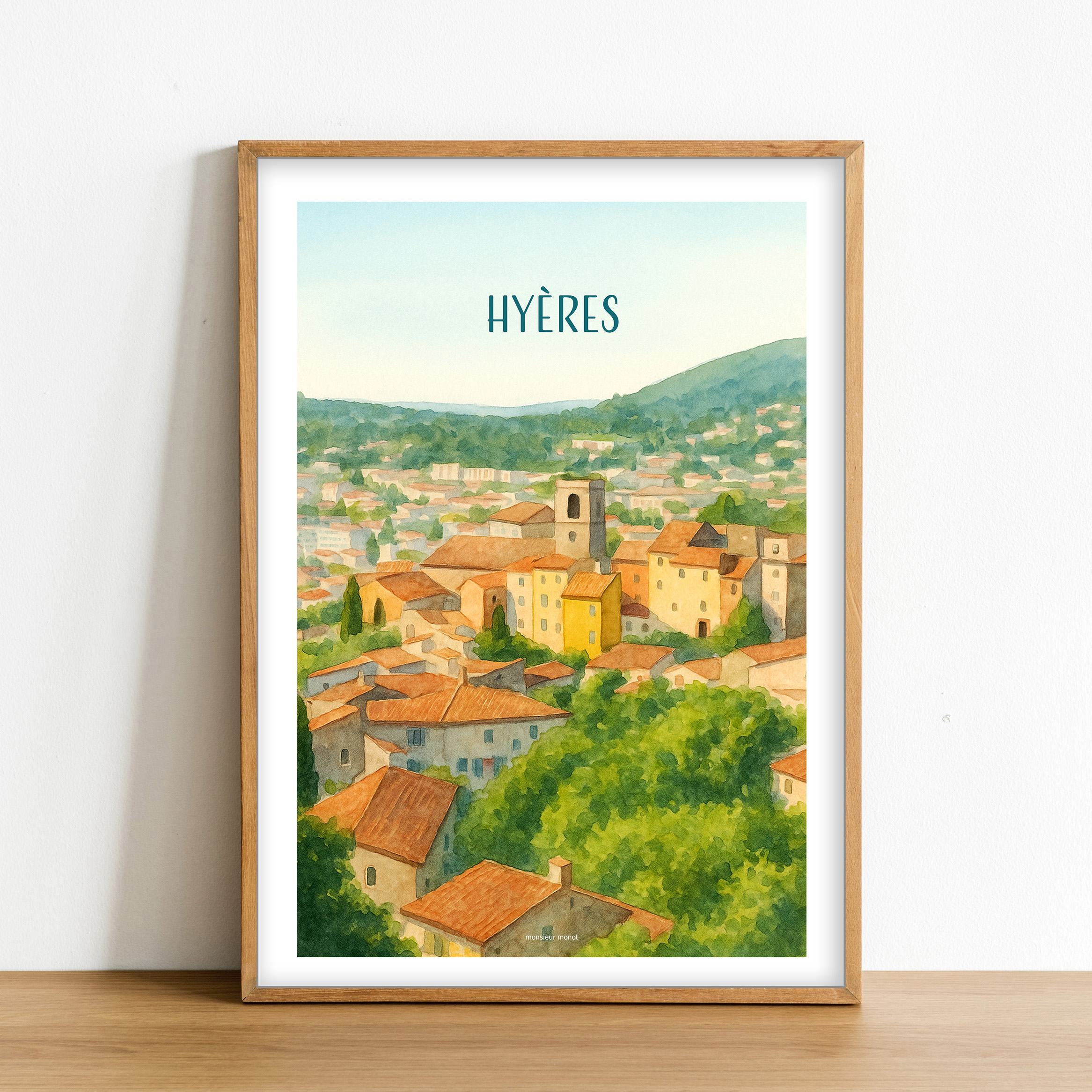 Affiche Hyères la vieille ville