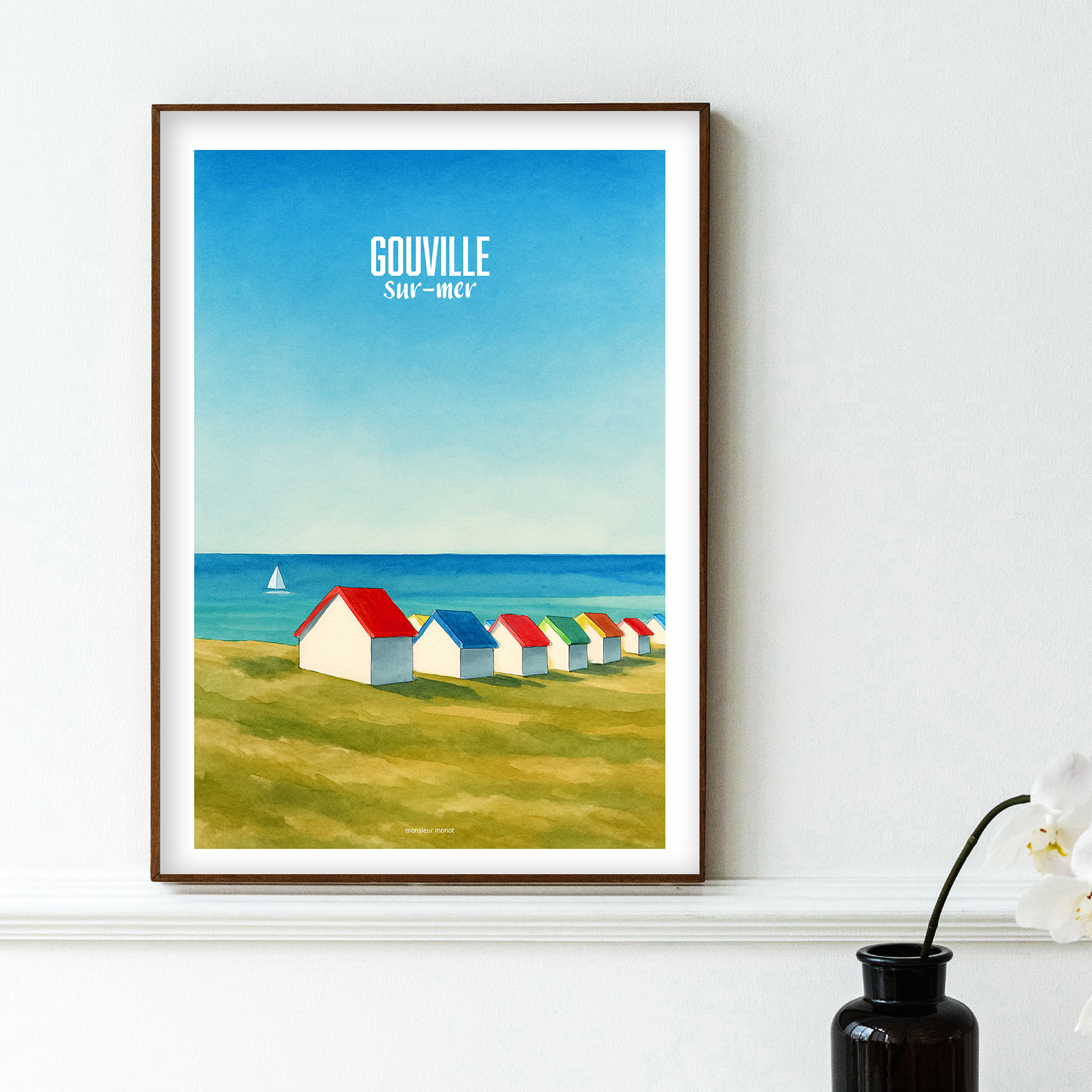 Affiche Gouville sur mer plage