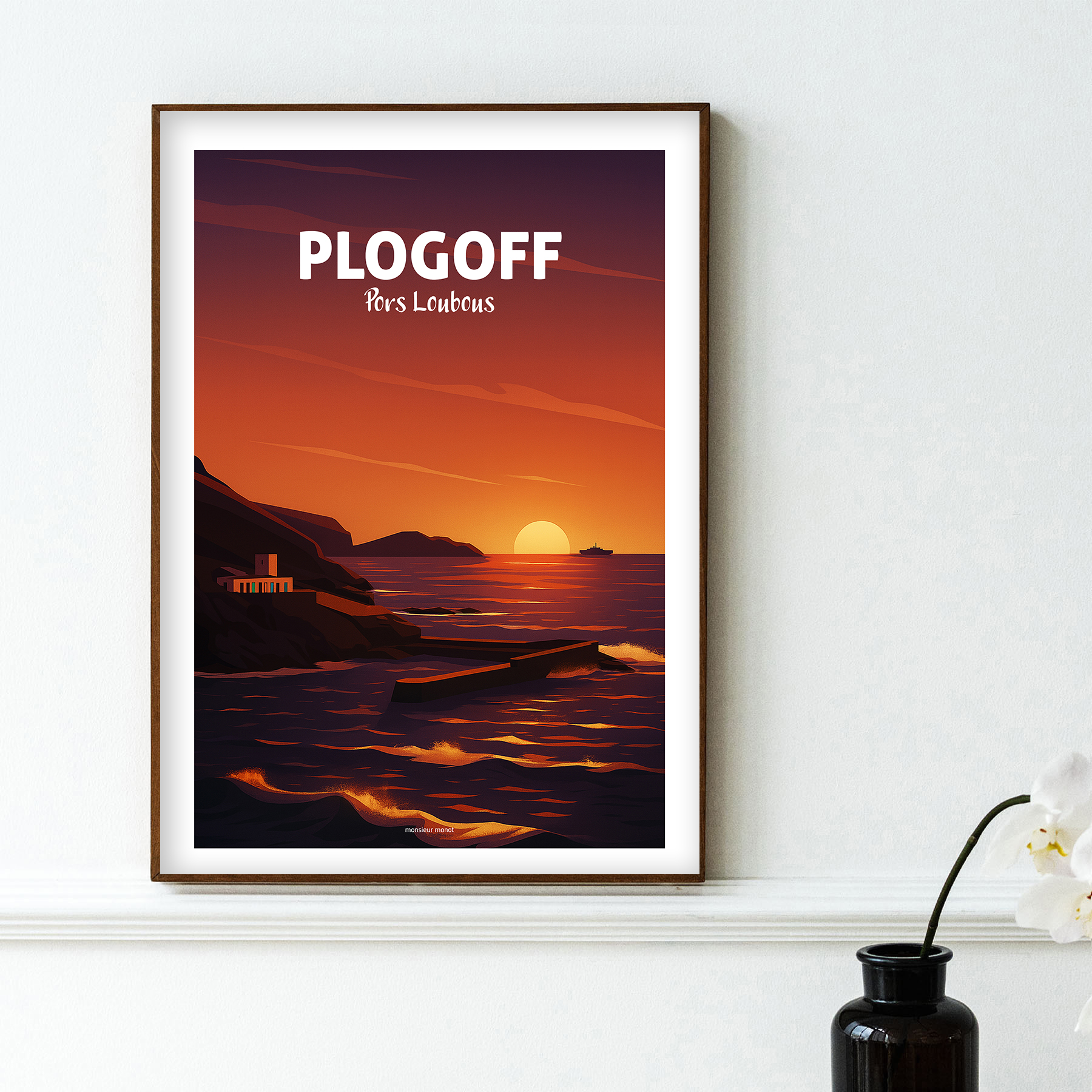 Affiche Plogoff Pors Loubous by night