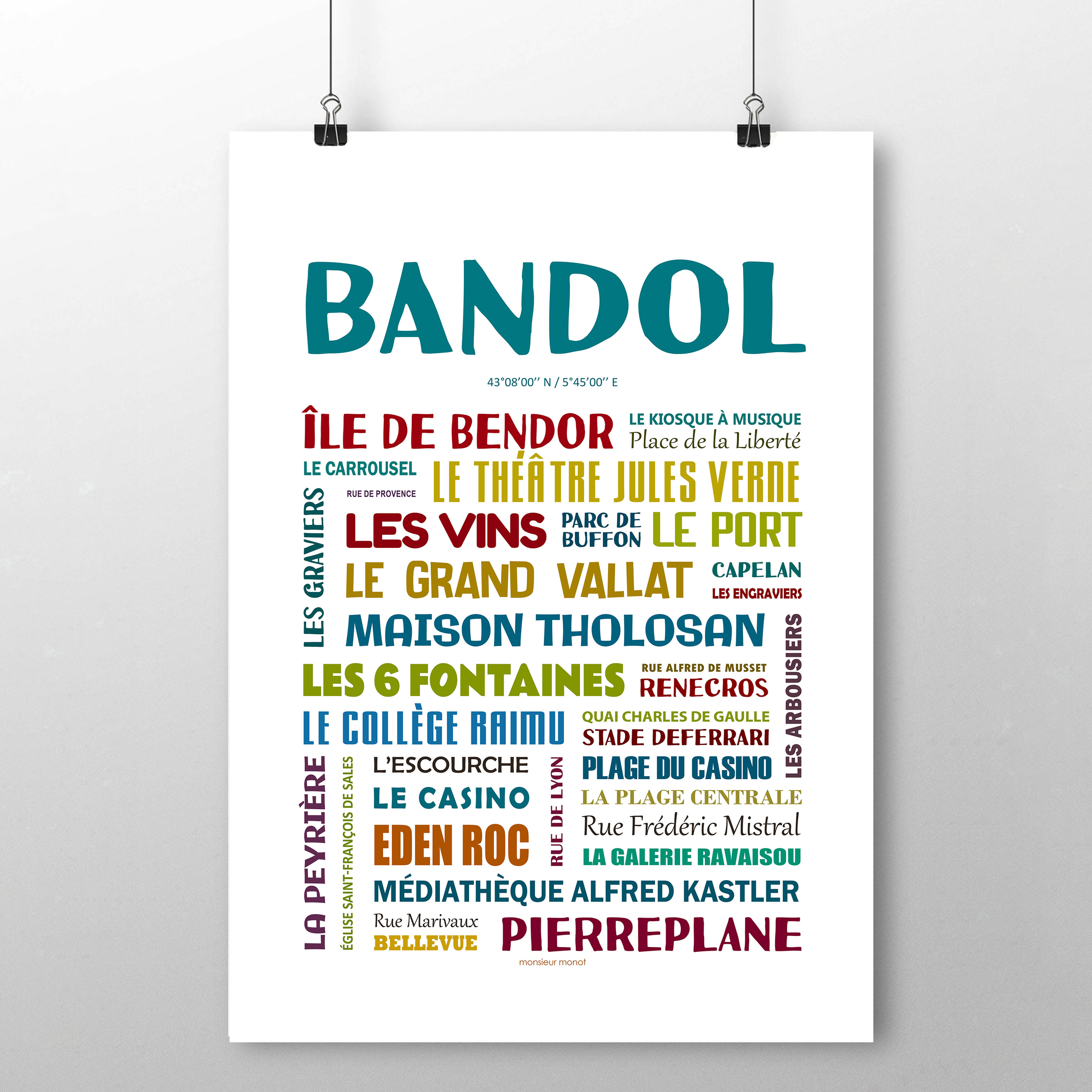 affiche Bandol les quartiers 2