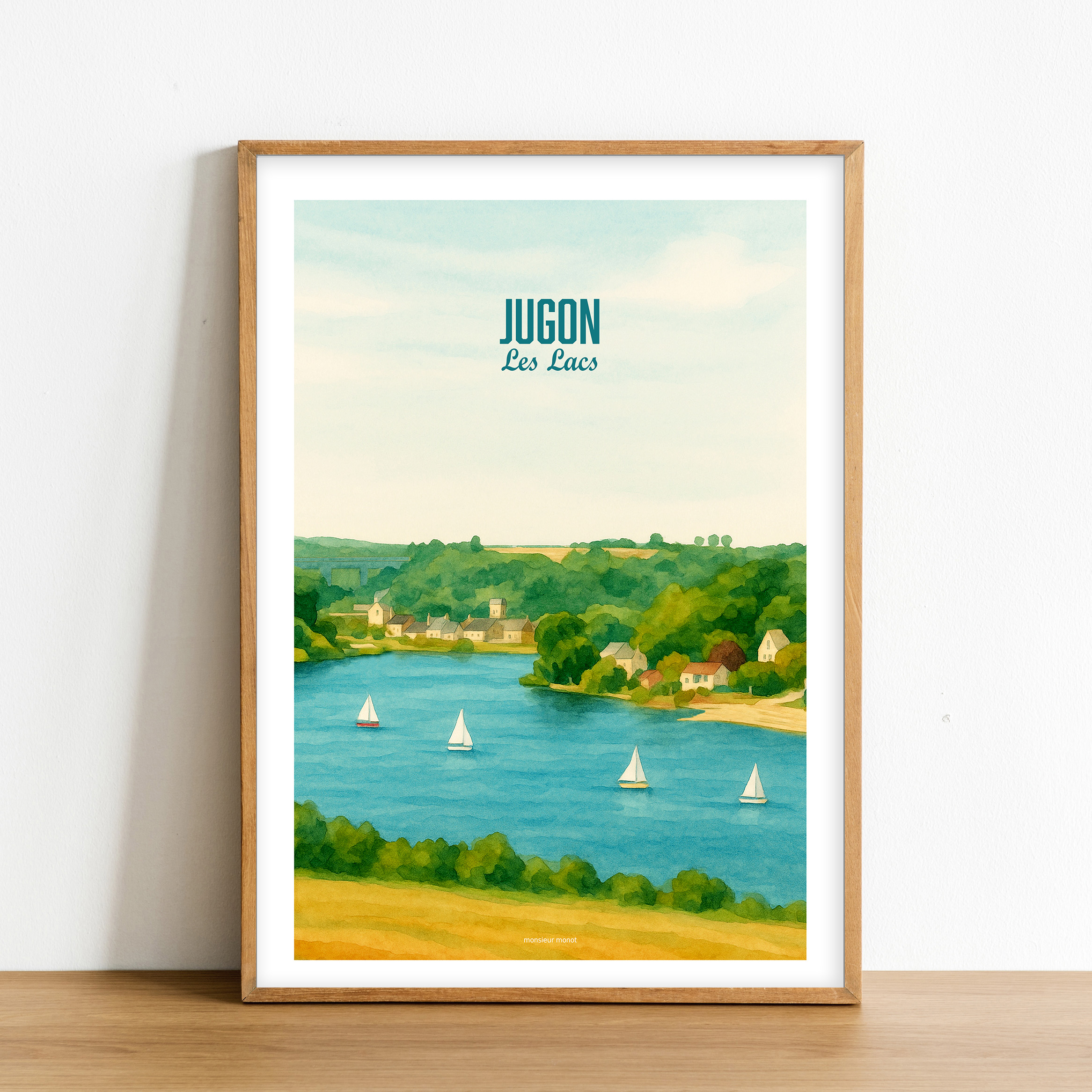 affiche Jugon Les lacs couleur