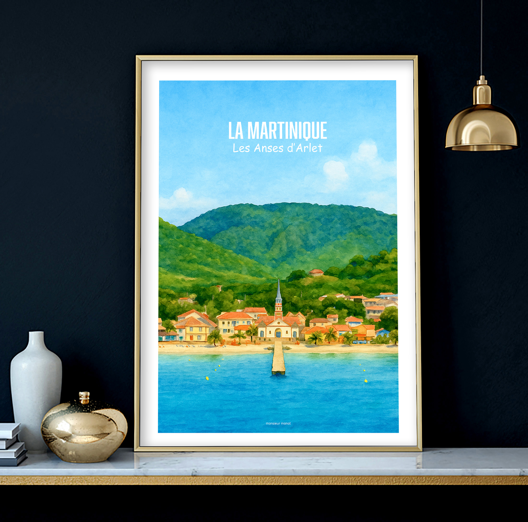 affiche La martinique couleur