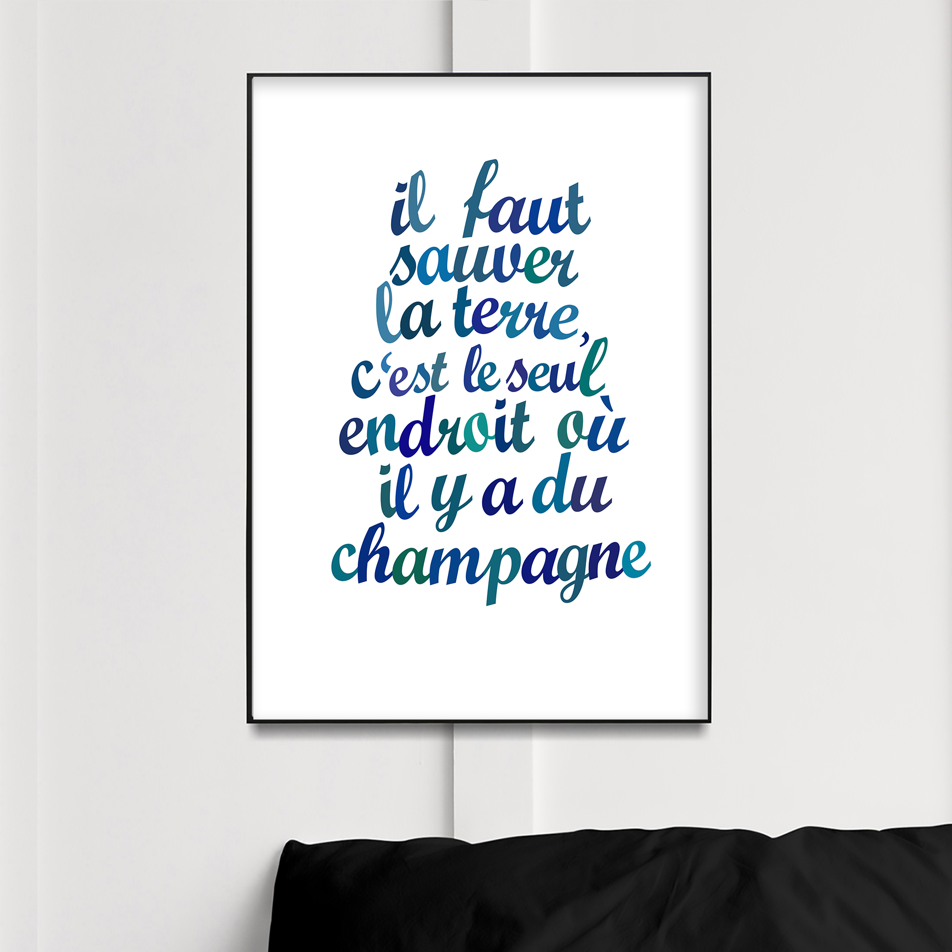 Affiche Il Faut sauver la terre Champagne