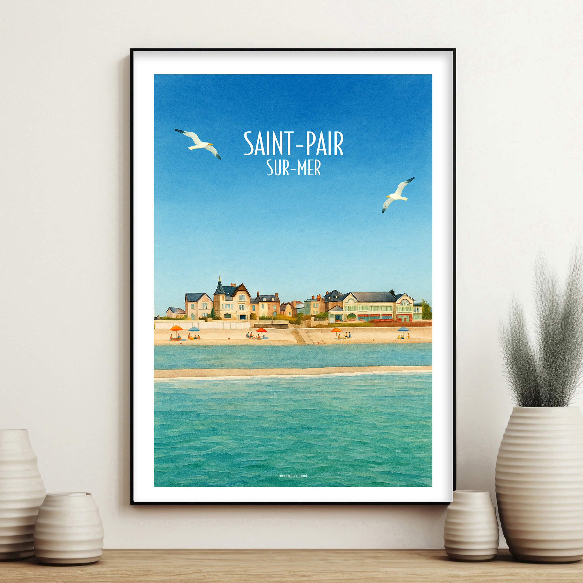 affiche Saint Pair Sur Mer Couleur