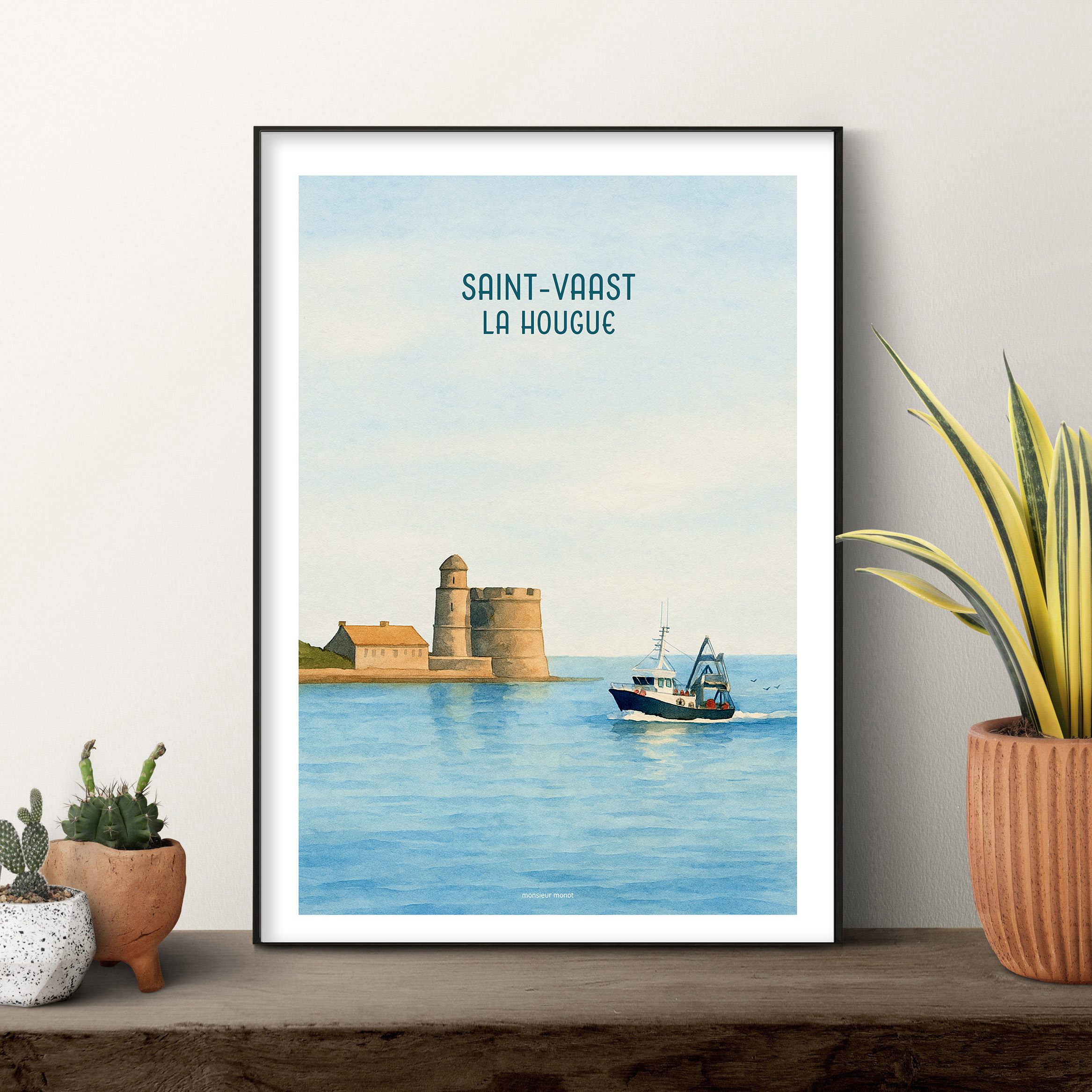 affiche Saint Vaast La hougue Couleur