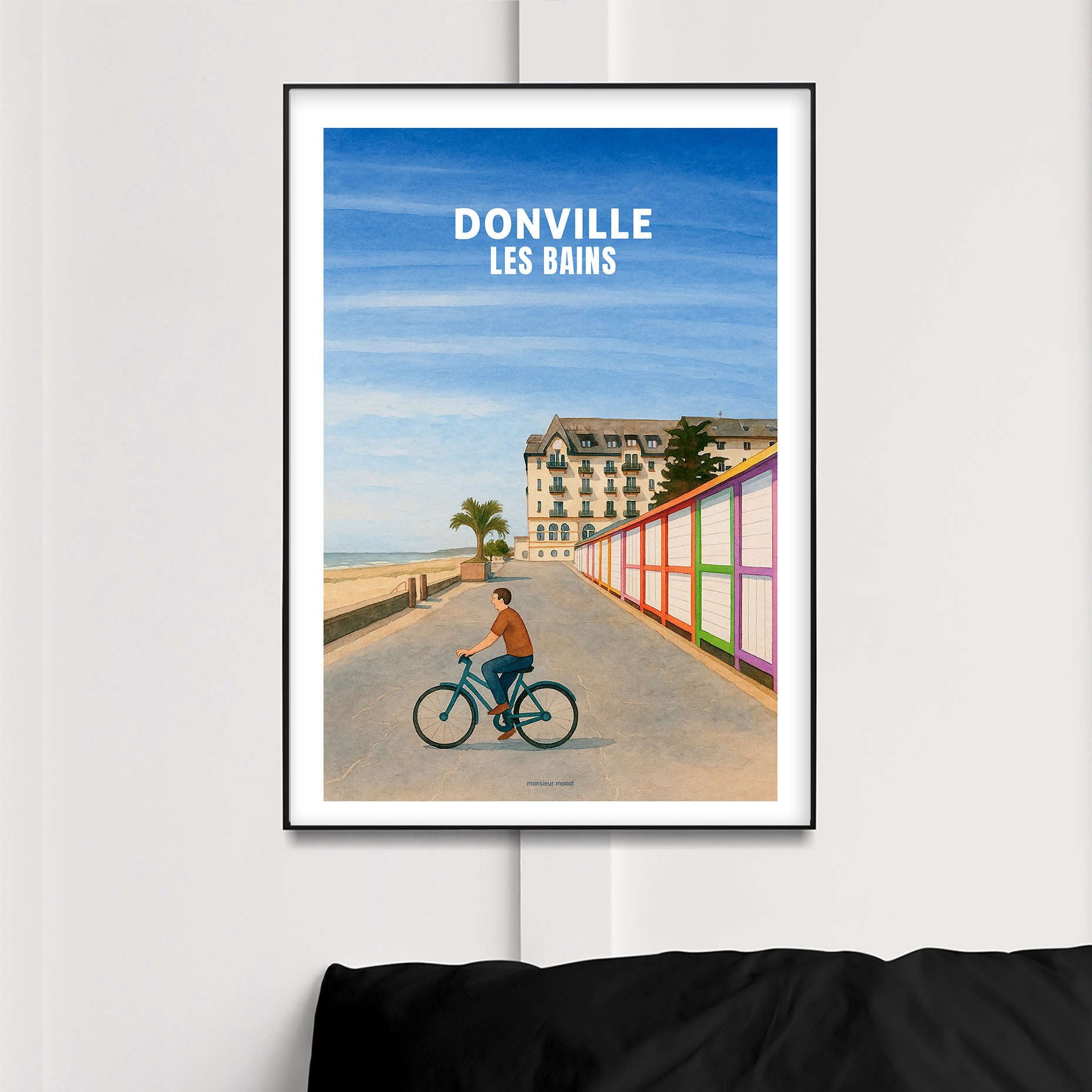 Affiche Donville les Bains Couleur