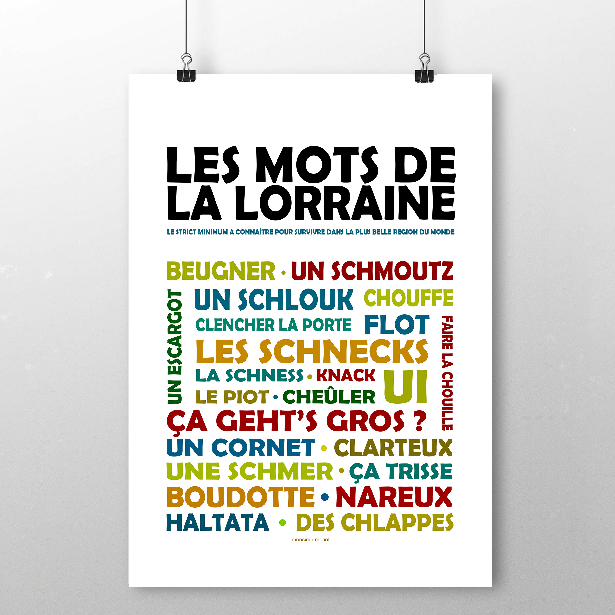 Affiche Les Mots de la Lorraine 2 NOUVEAU