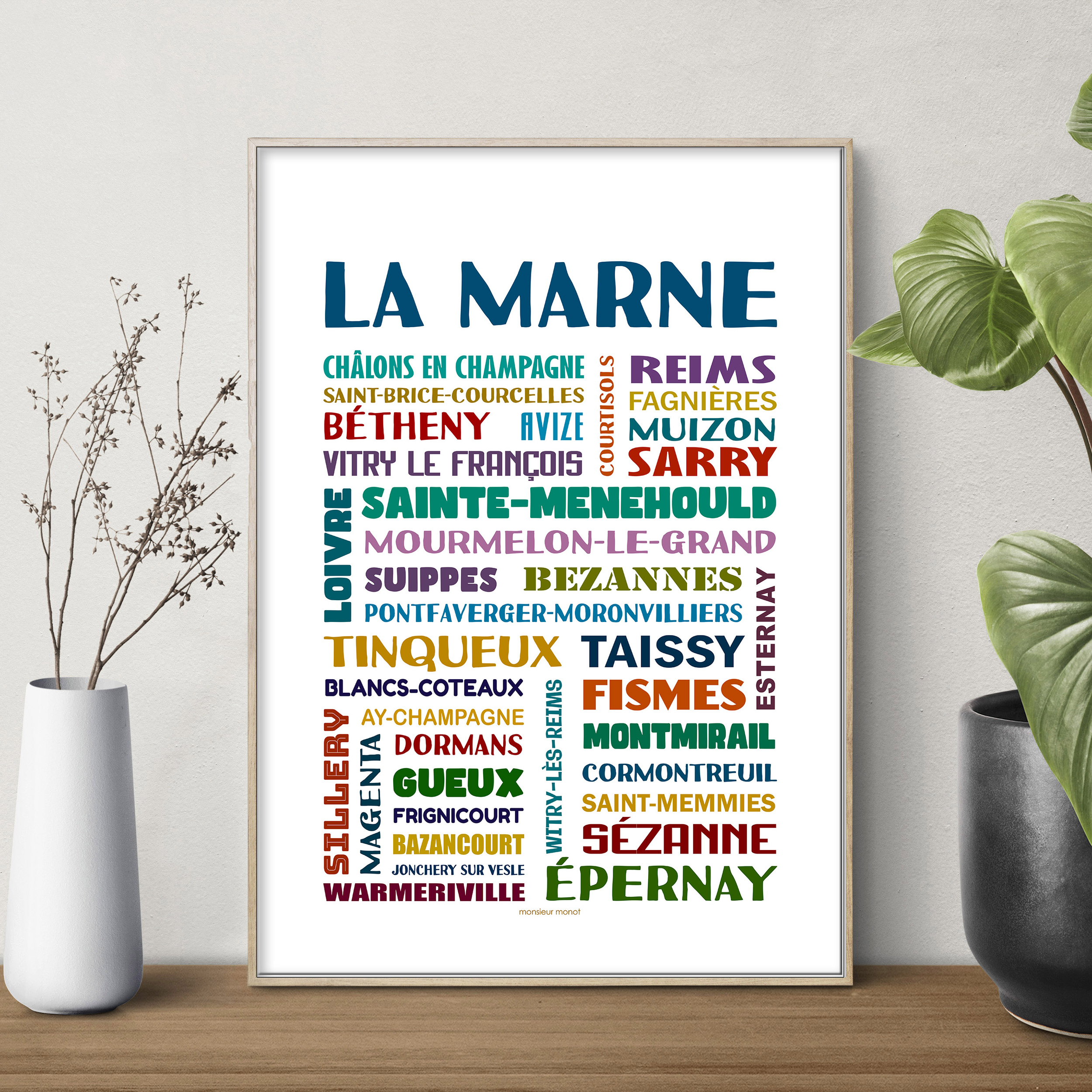 affiche La Marne les villes