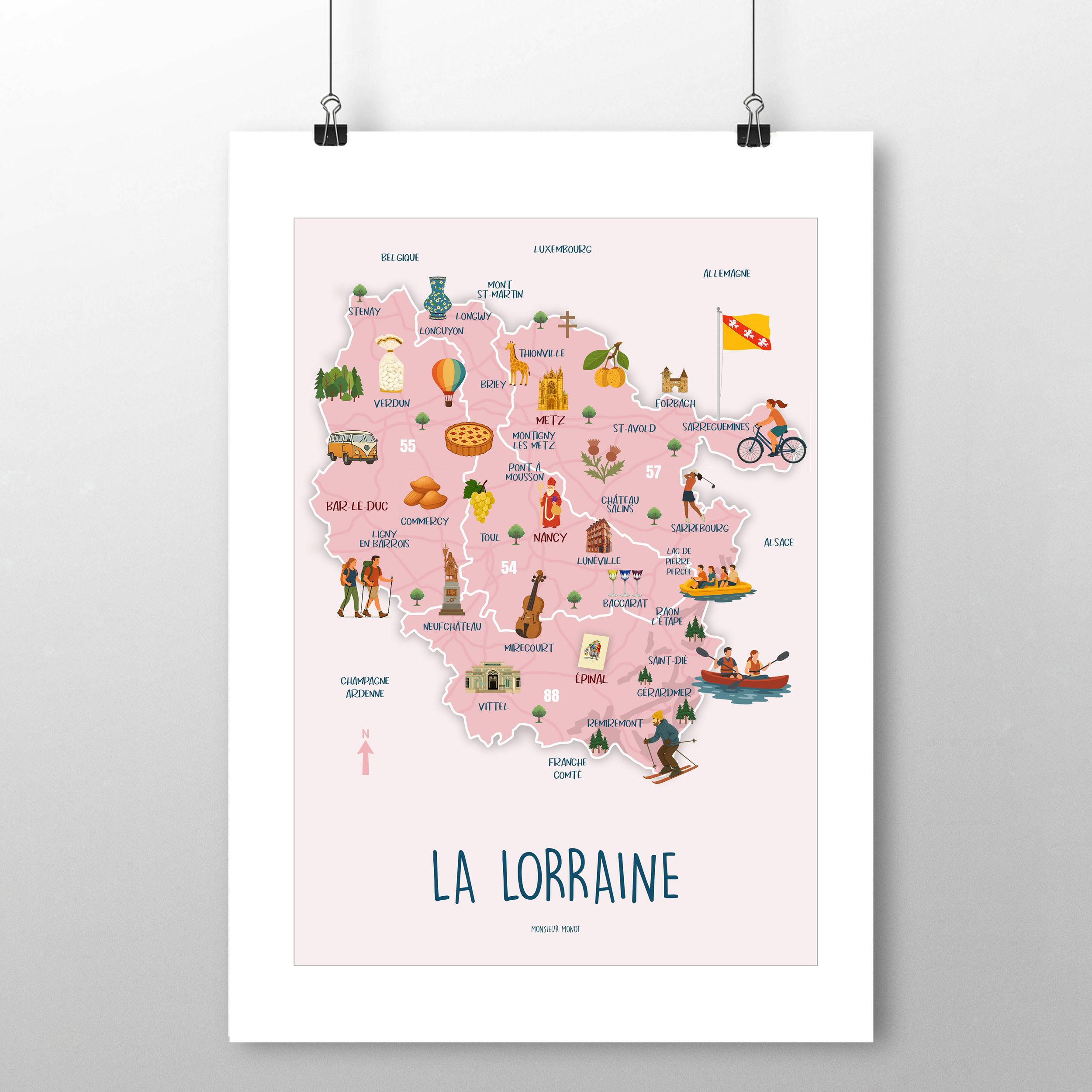 affiche Carte La Lorraine 2