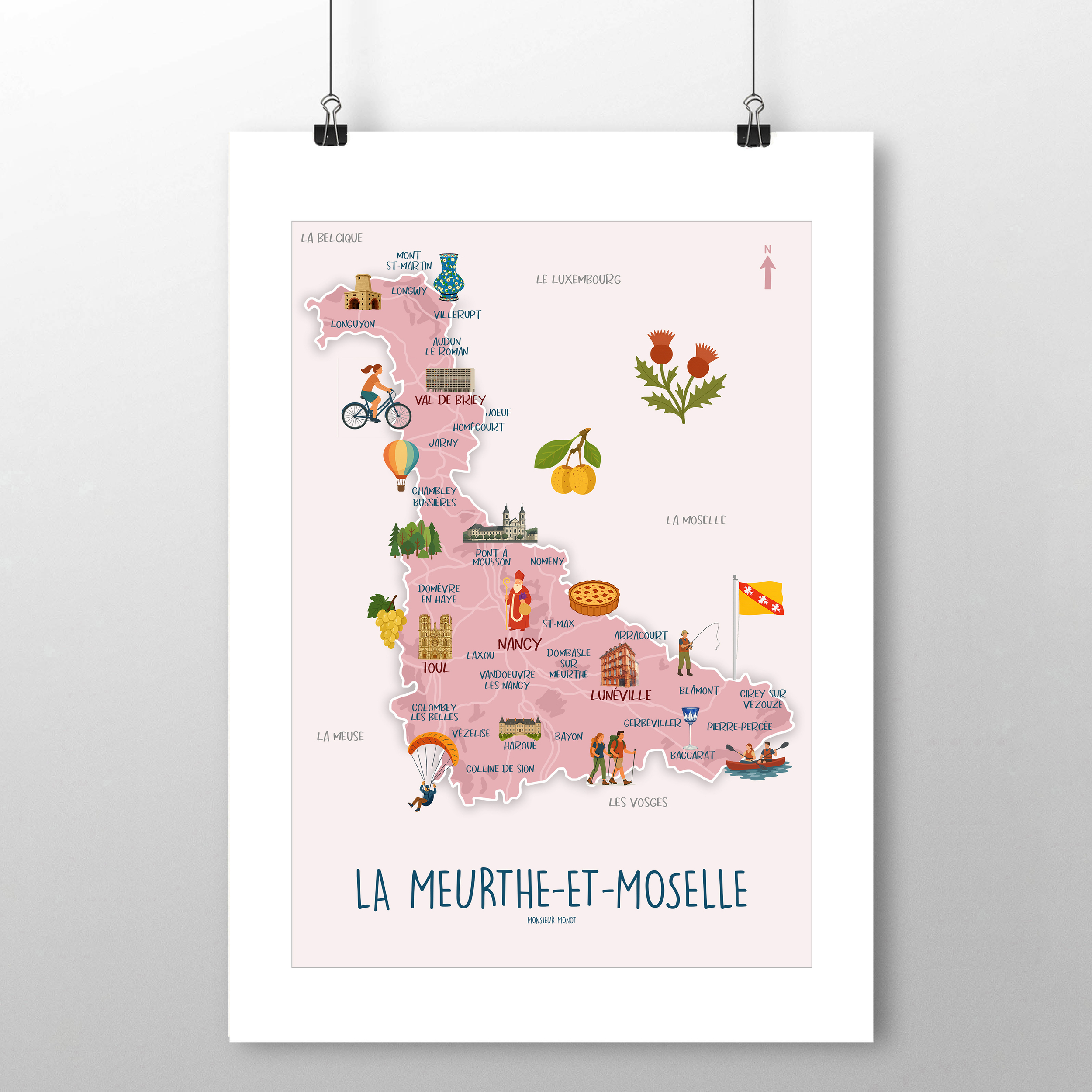 affiche Carte La Meurthe et moselle 2