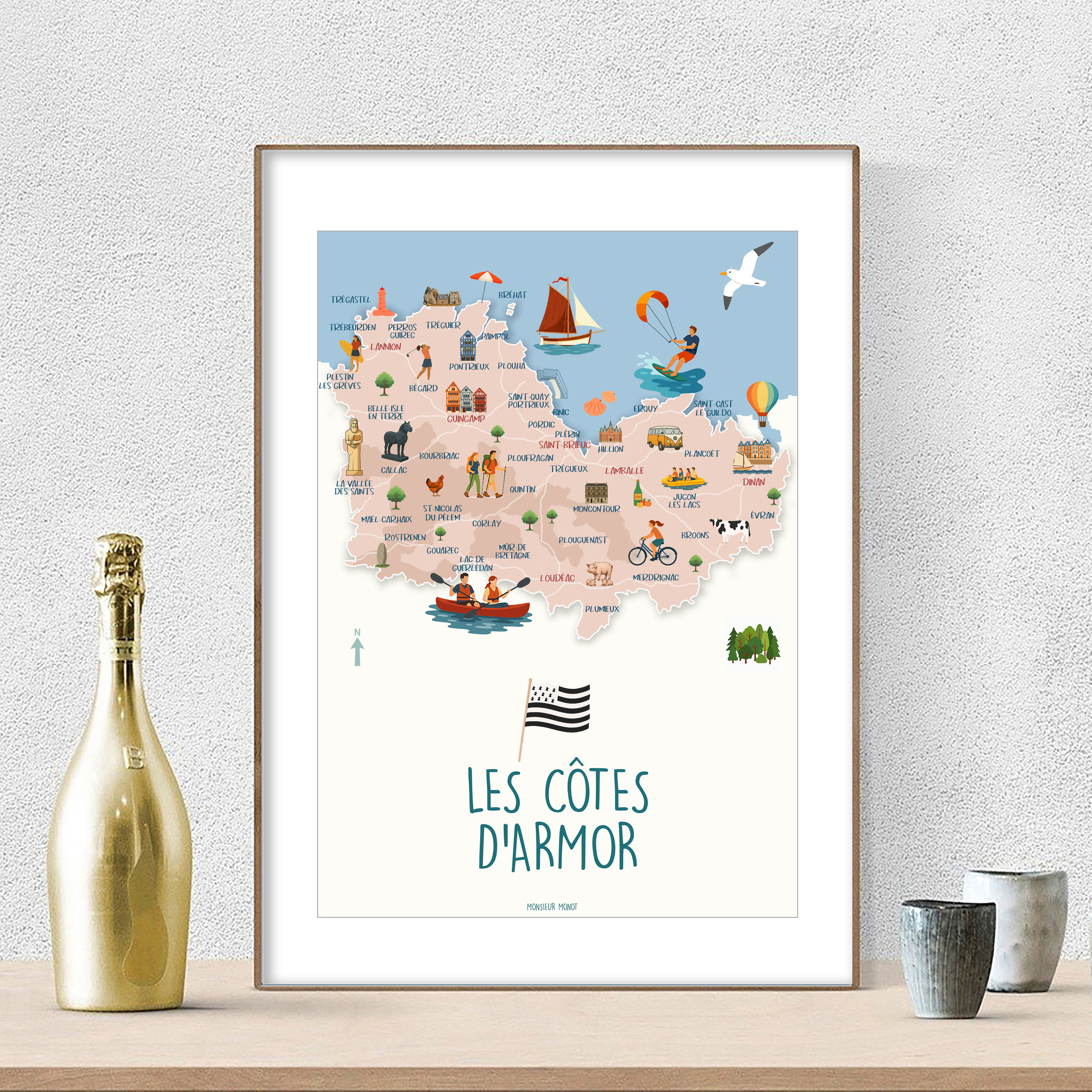 affiche Les Côtes dArmor sans phrases NOUVEAU