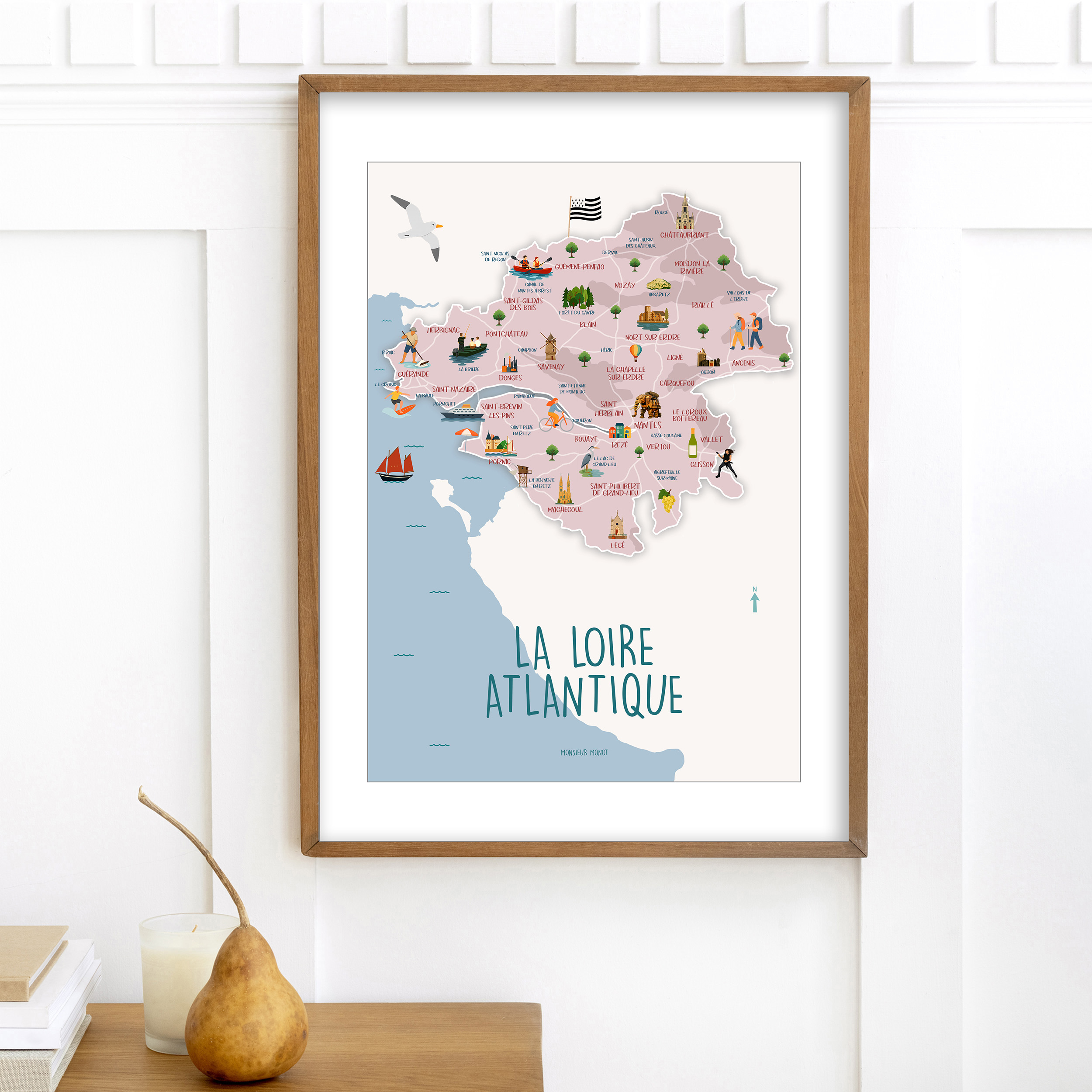 affiche La Loire Atlantique sans phrases NOUVEAU