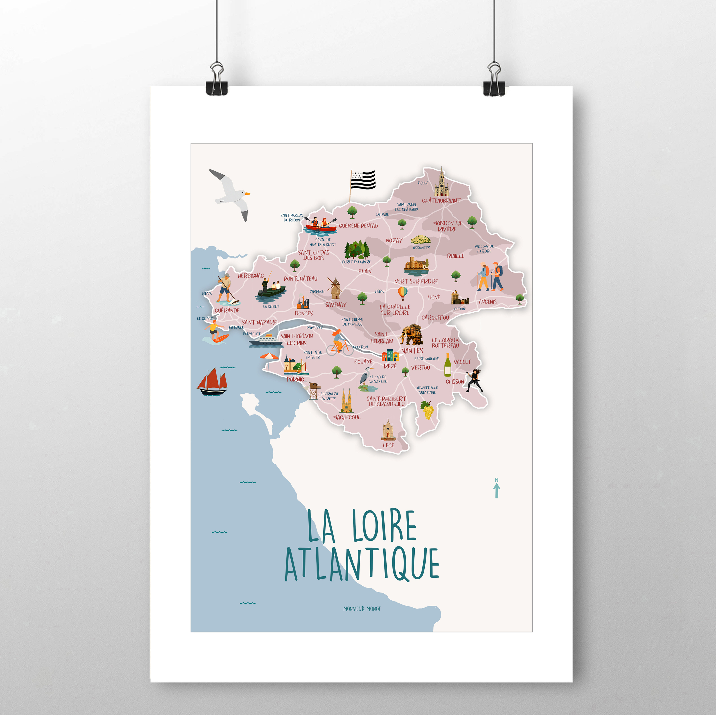affiche La loire atlantique sans phrases 2 NOUVEAU