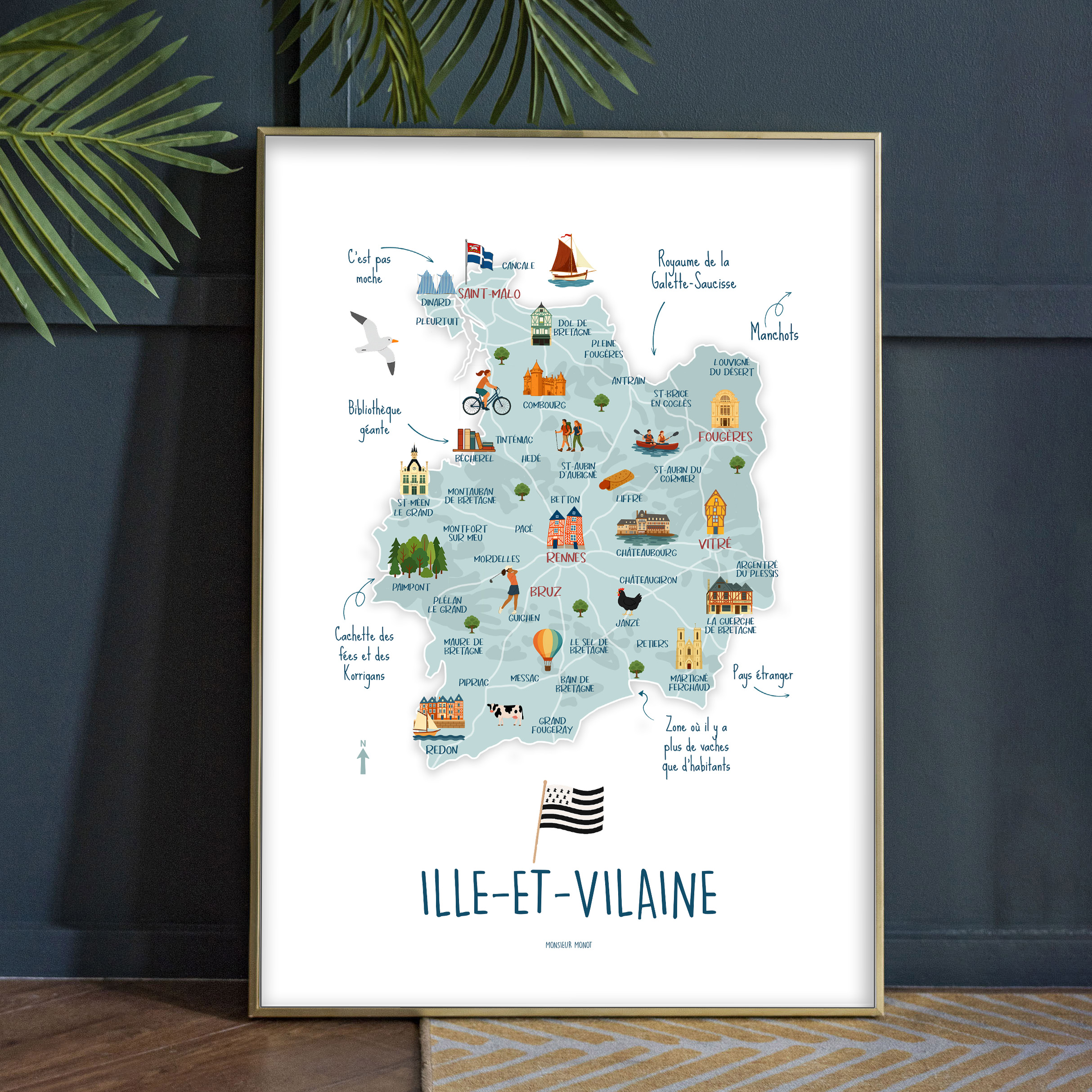 Affiche Ille et vilaine avec phrases NOUVEAU