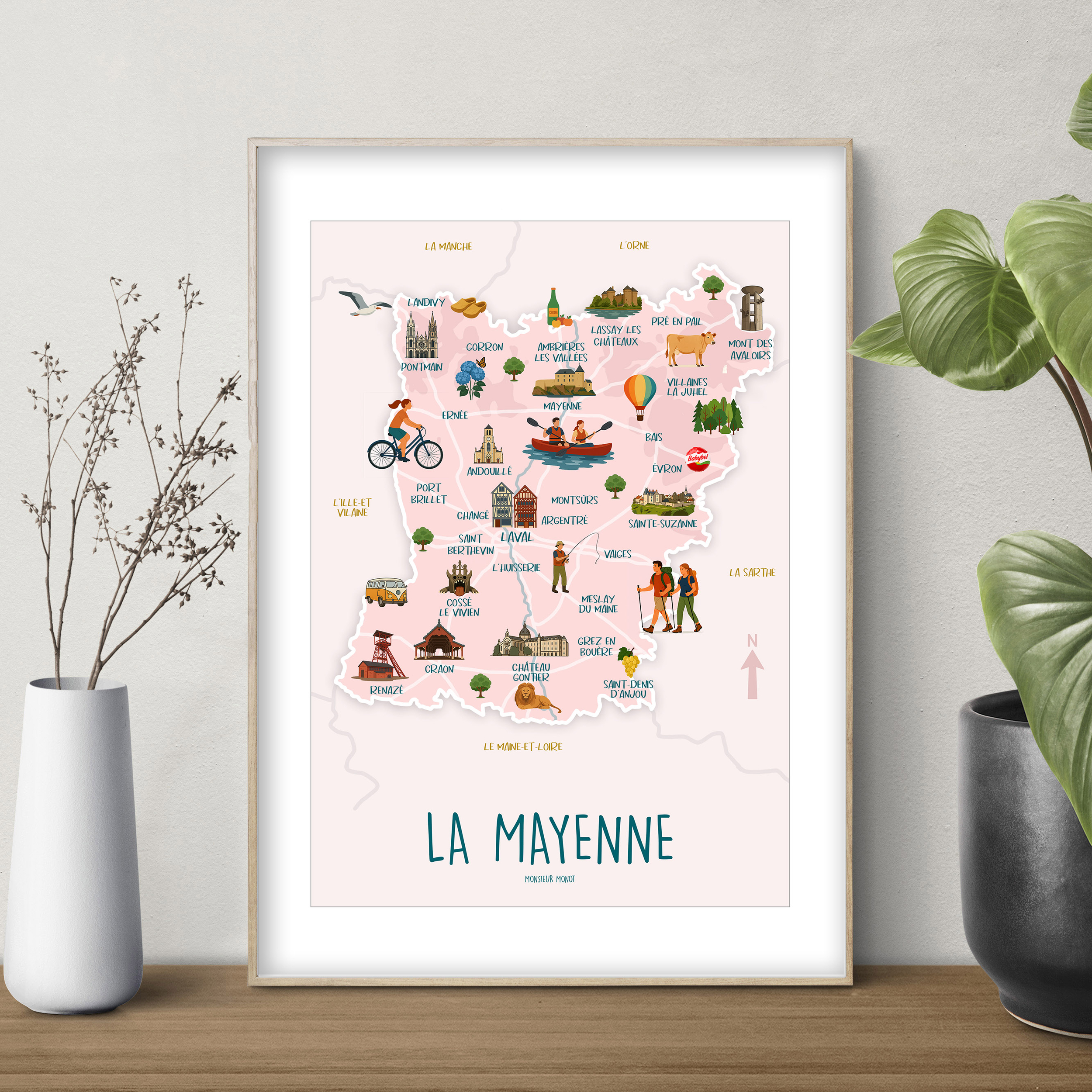 affiche La mayenne Carte