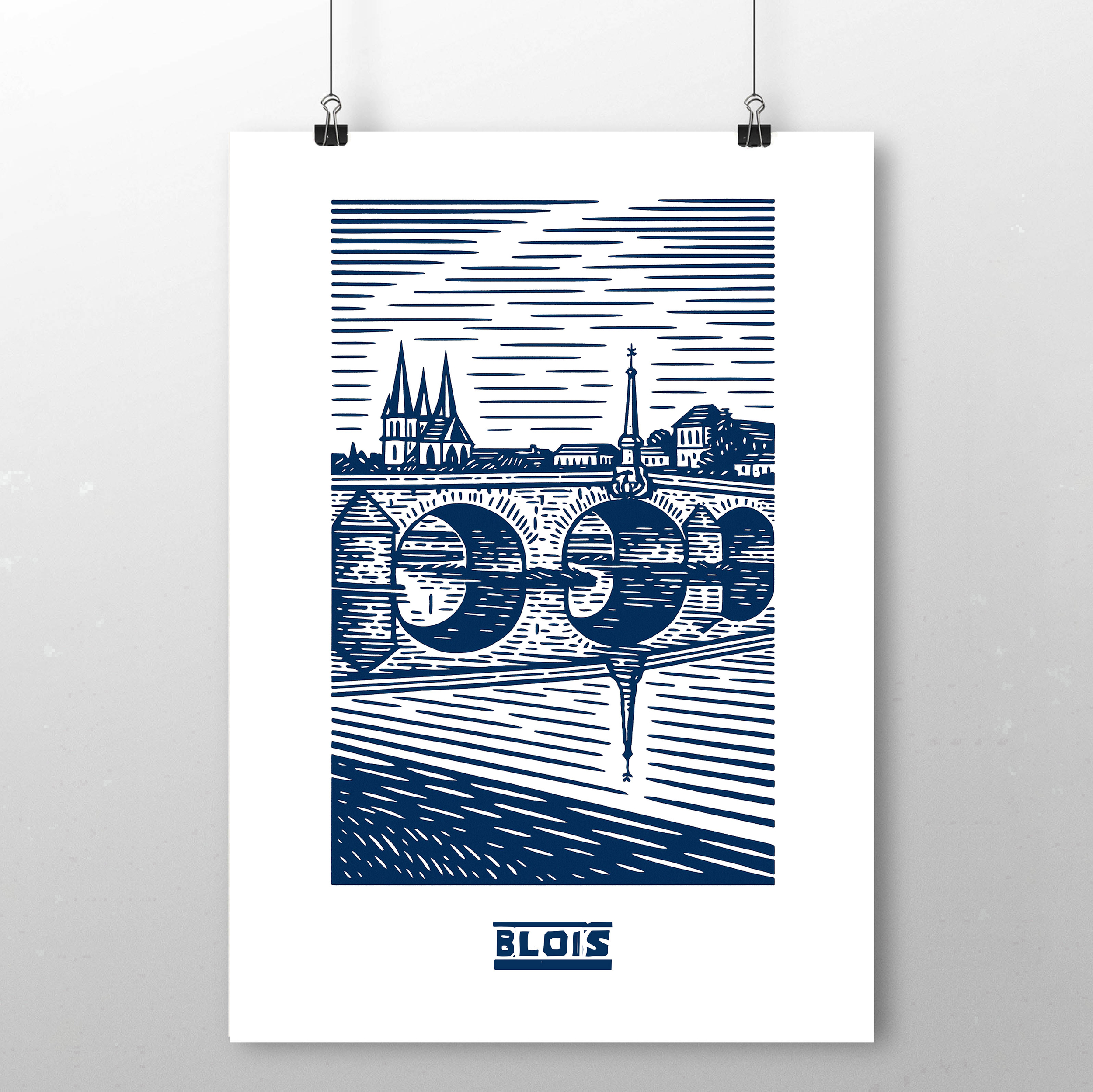 affiche  Blois Bleue  2