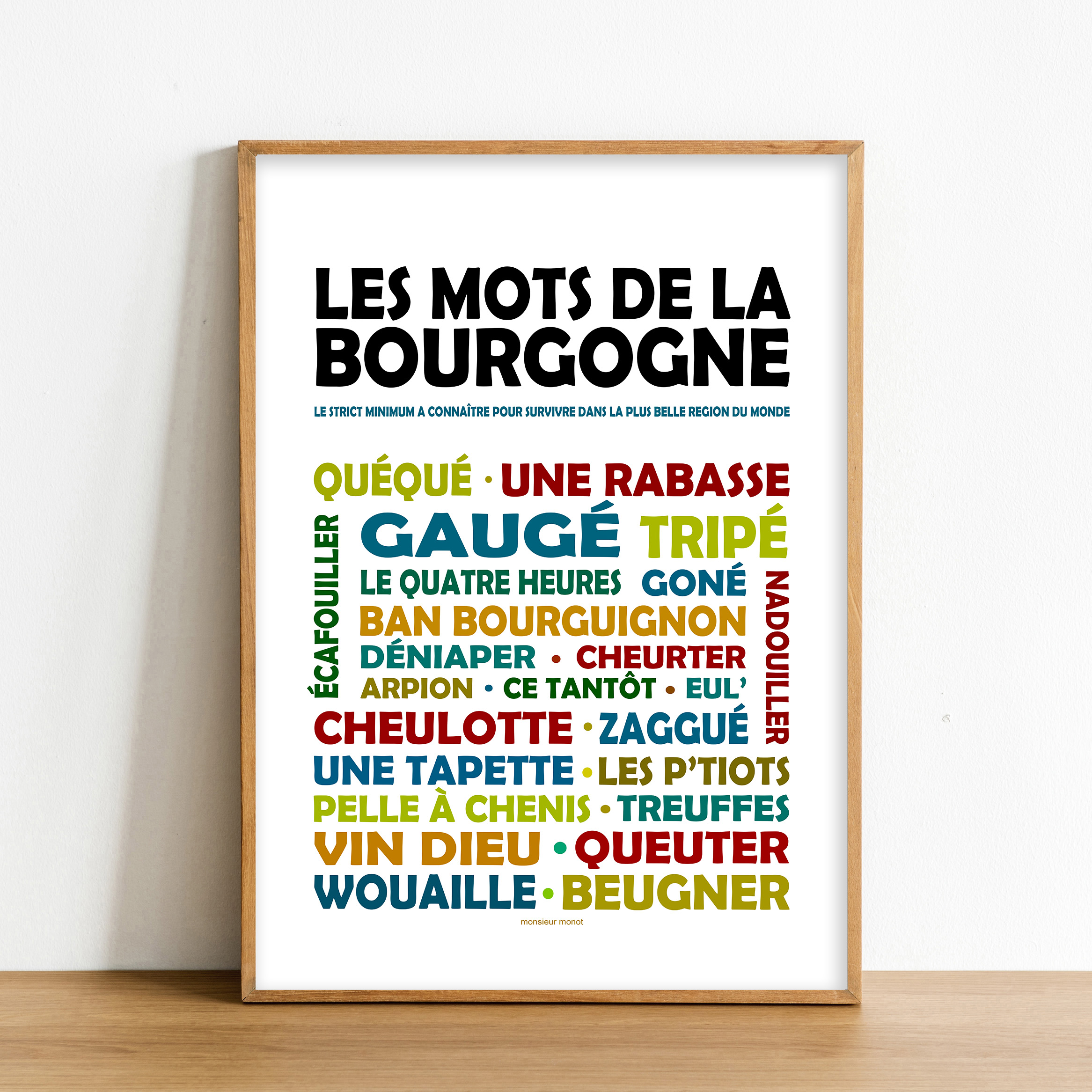 Affiche Les mots de la Bourgogne
