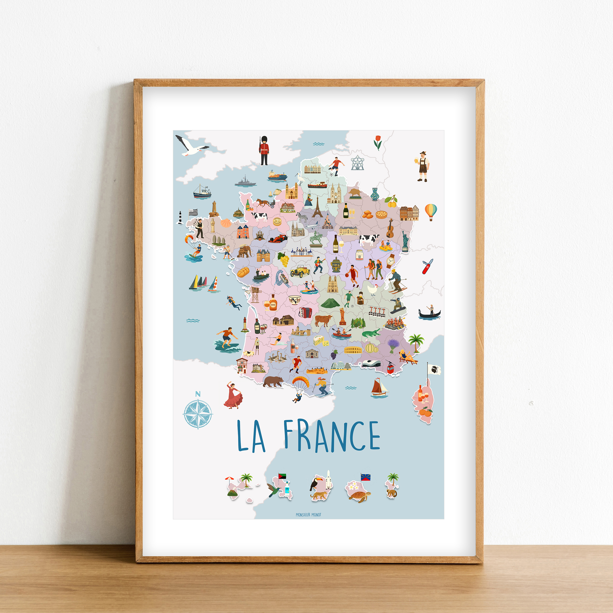 Affiche CARTE DE FRANCE