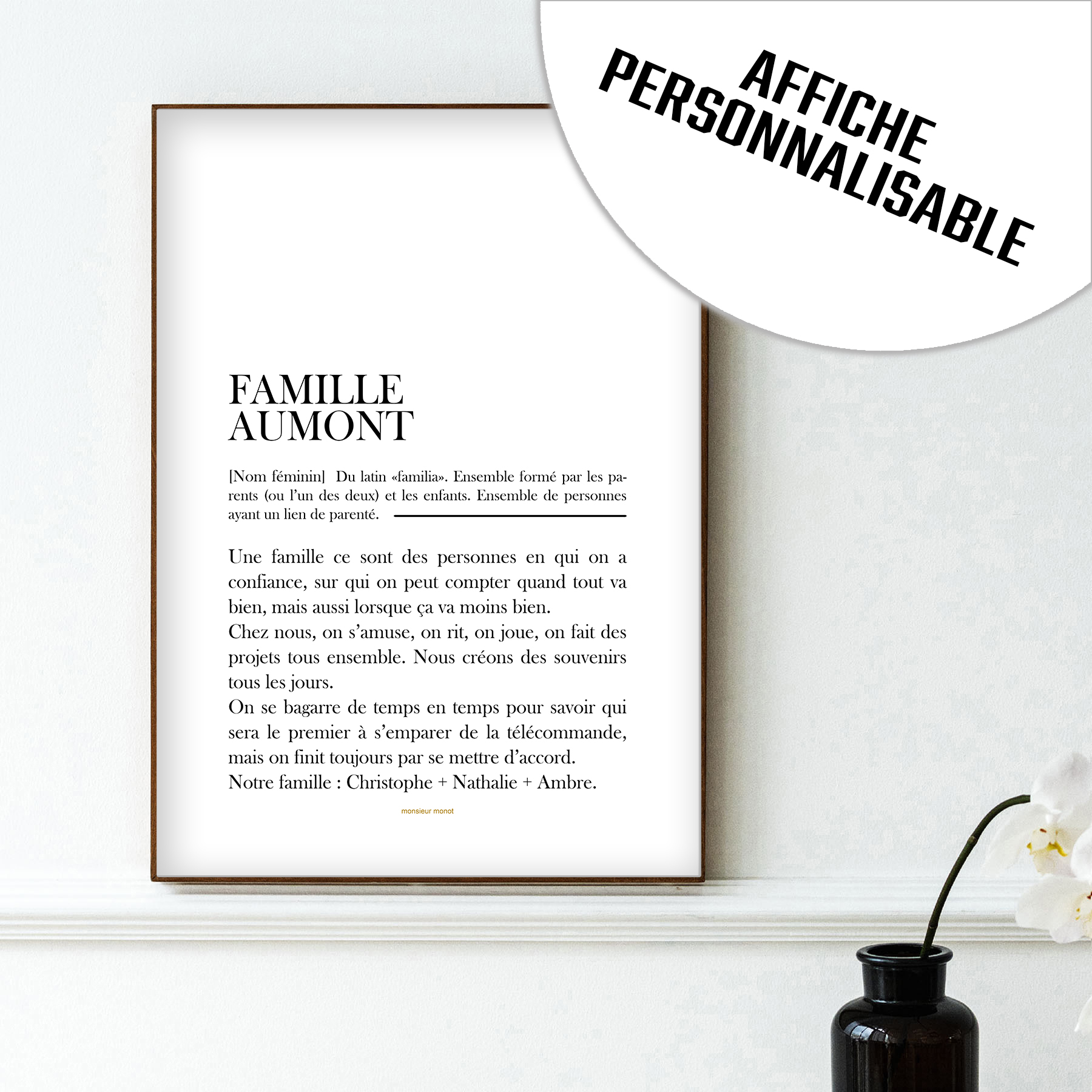 affiche definition famille personnalisable 1