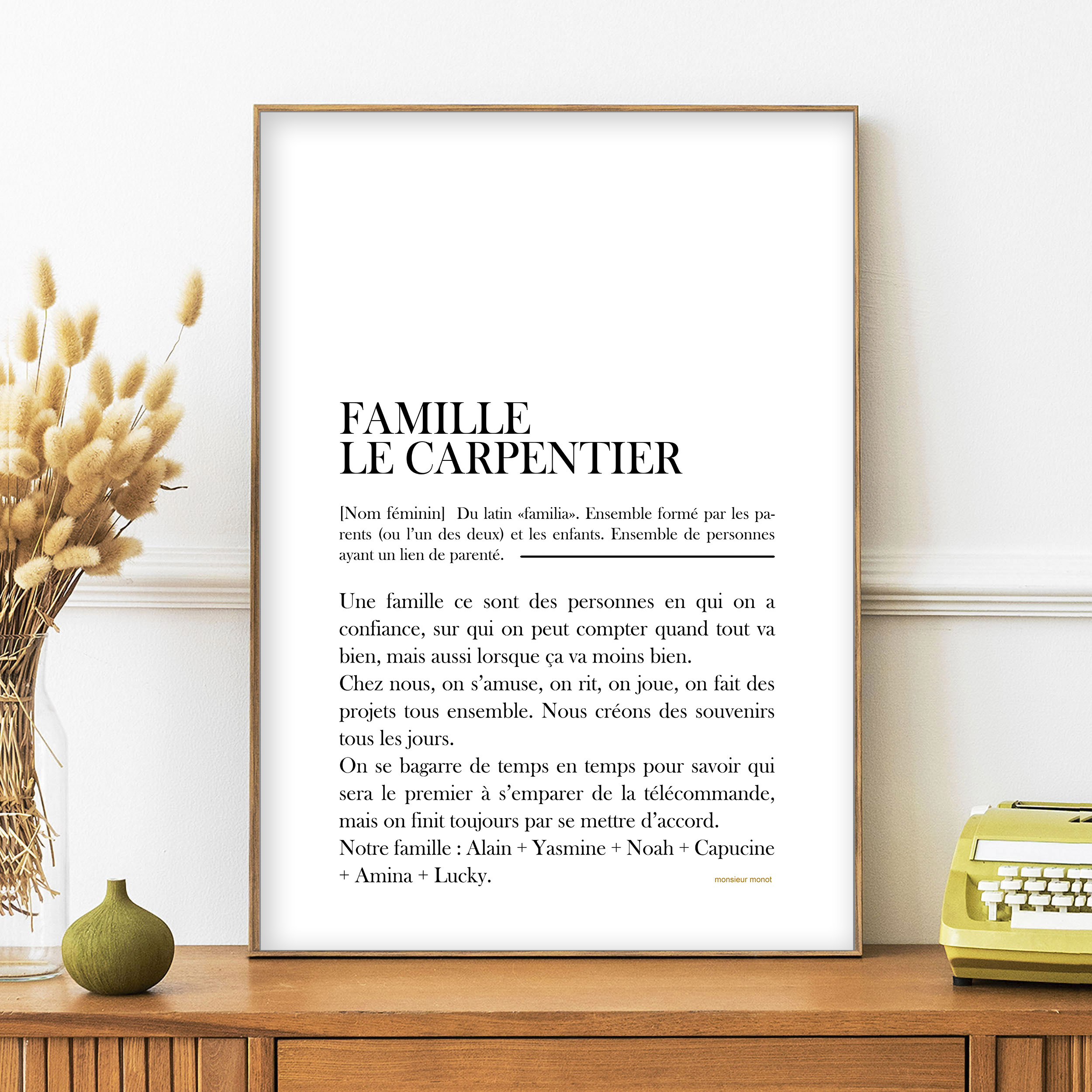 affiche definition famille personnalisable 2
