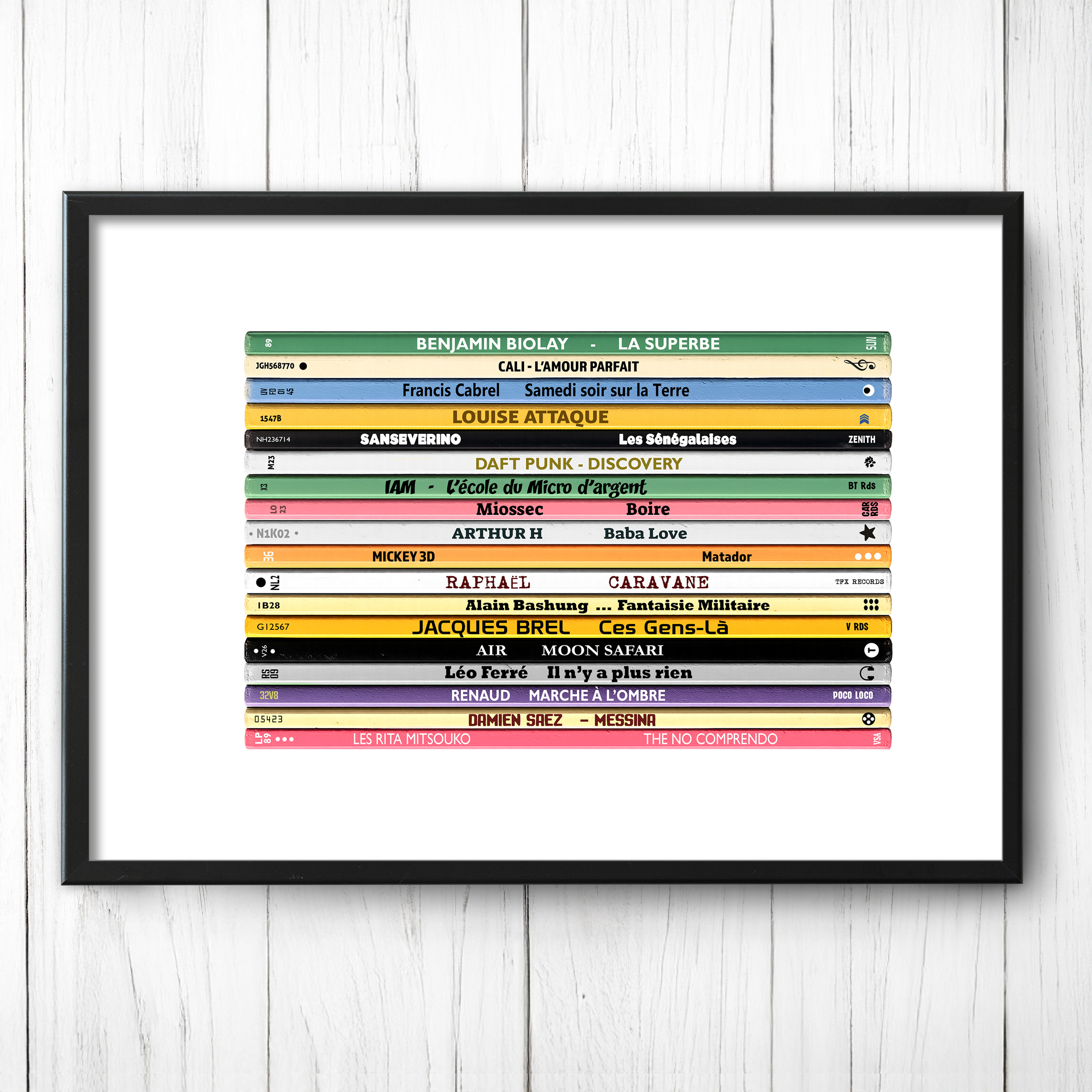 Affiche tranche de vinyls France horizontal