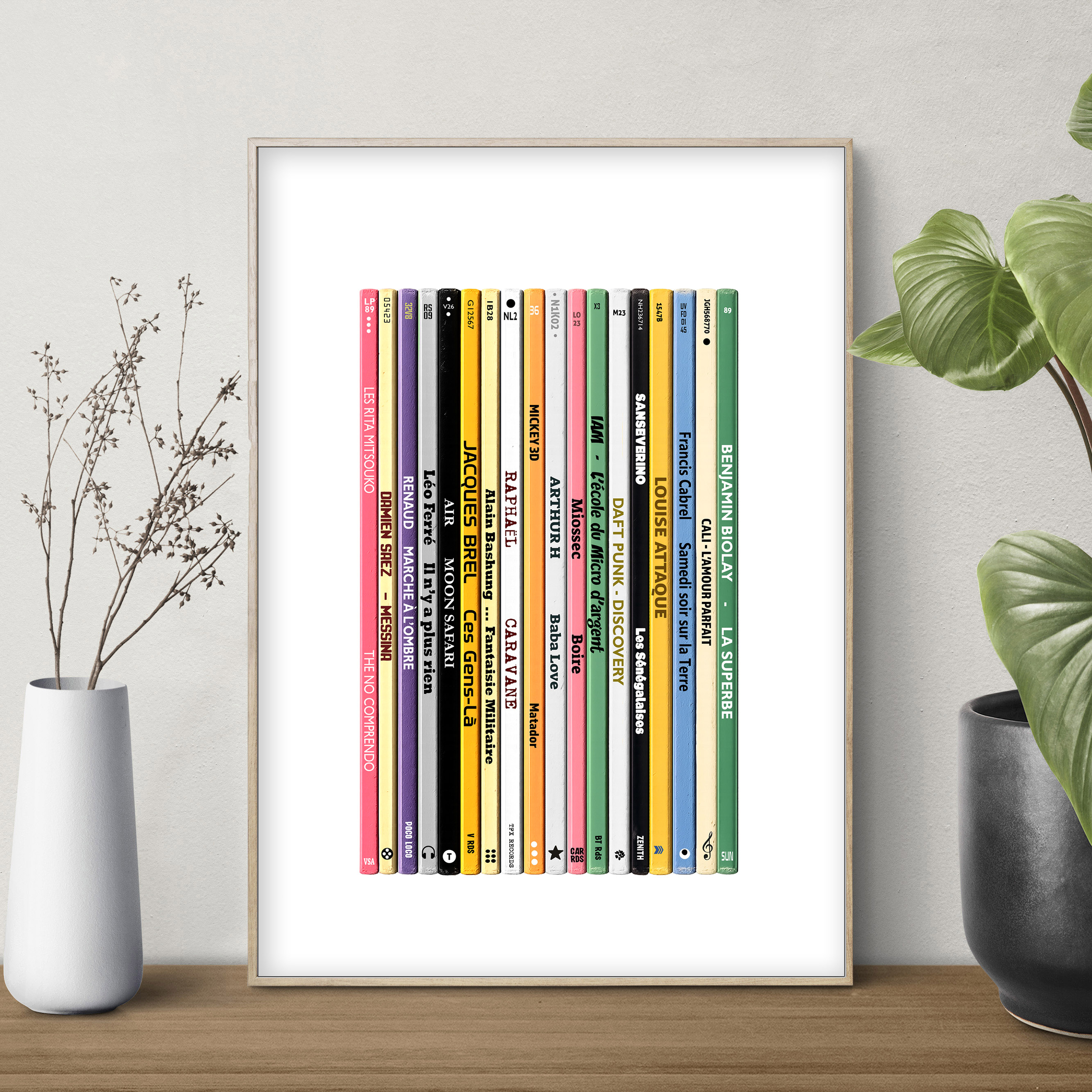 affiche tranche de vinyls vertical france
