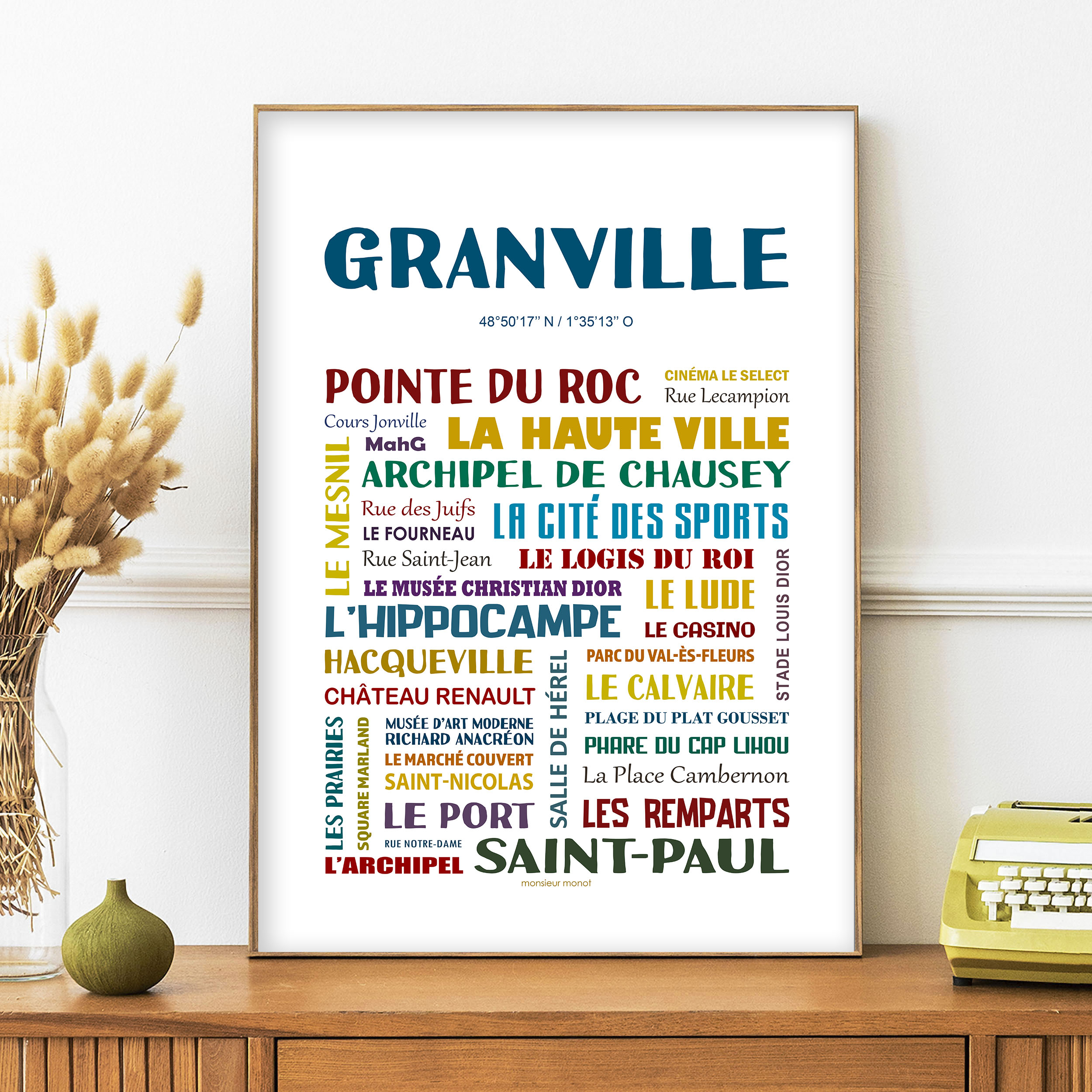 affiche Granville les quartiers