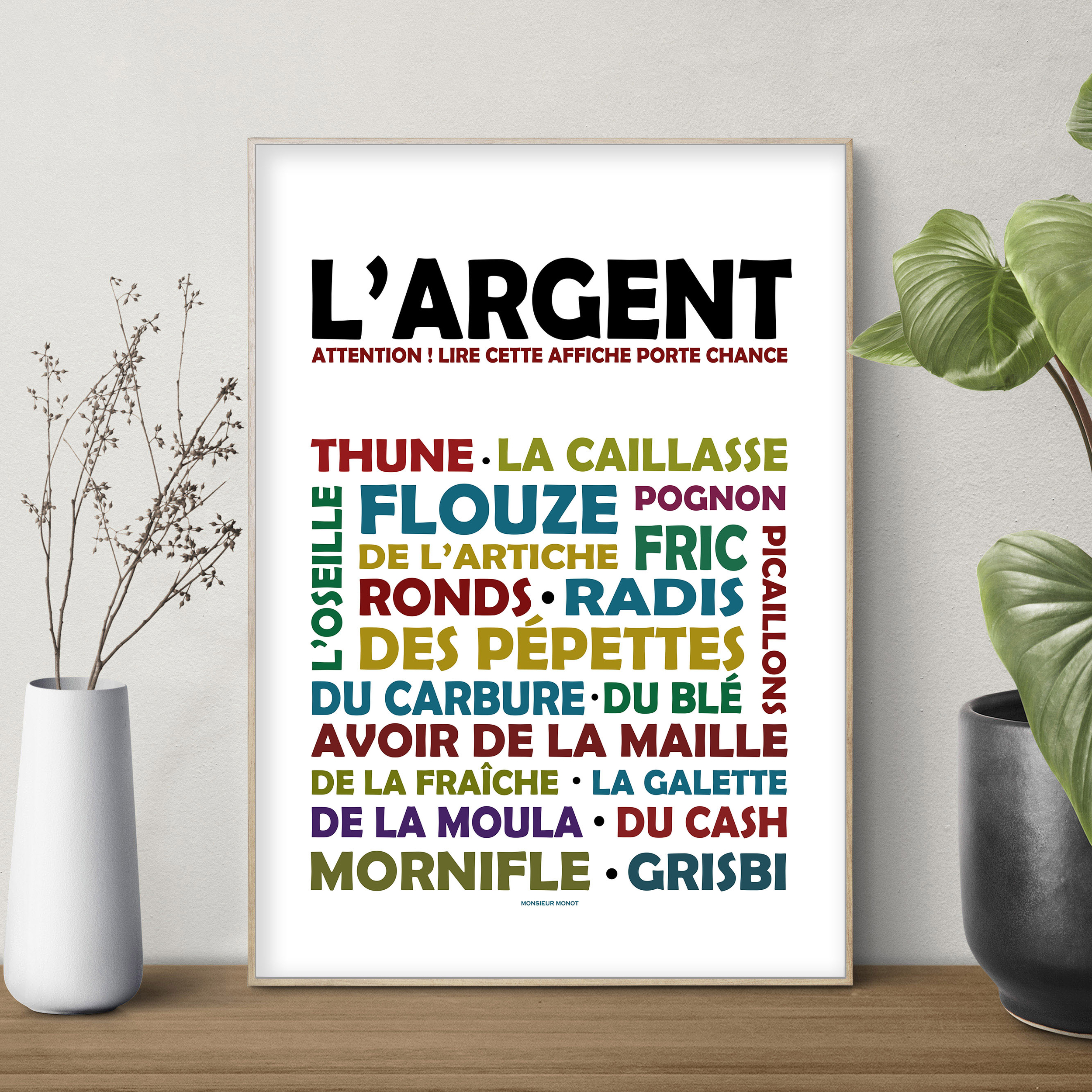 affiche Largent couleur