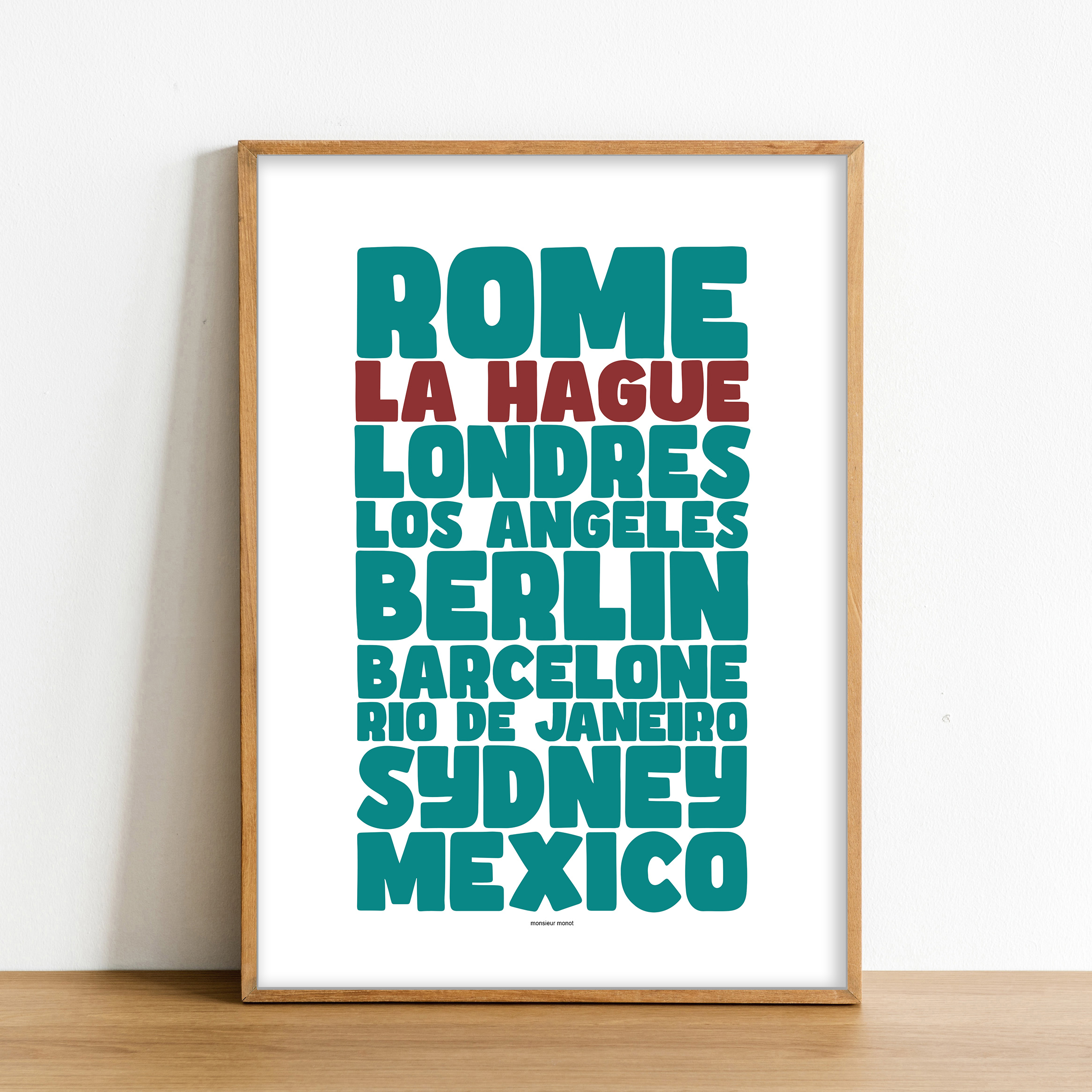 Affiche La Hague villes célèbres