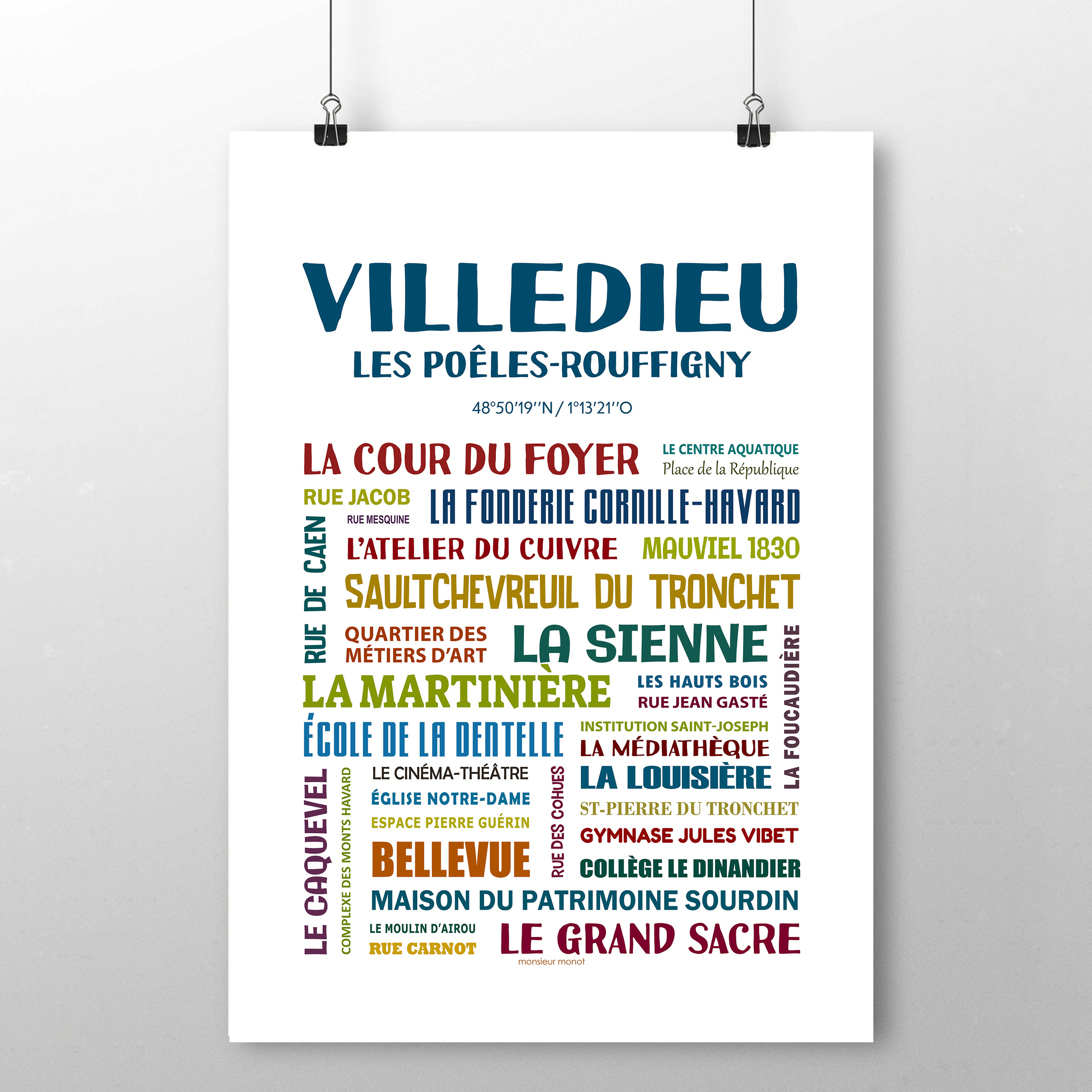 affiche Villedieu les Poêles Rouffigny quartiers 2