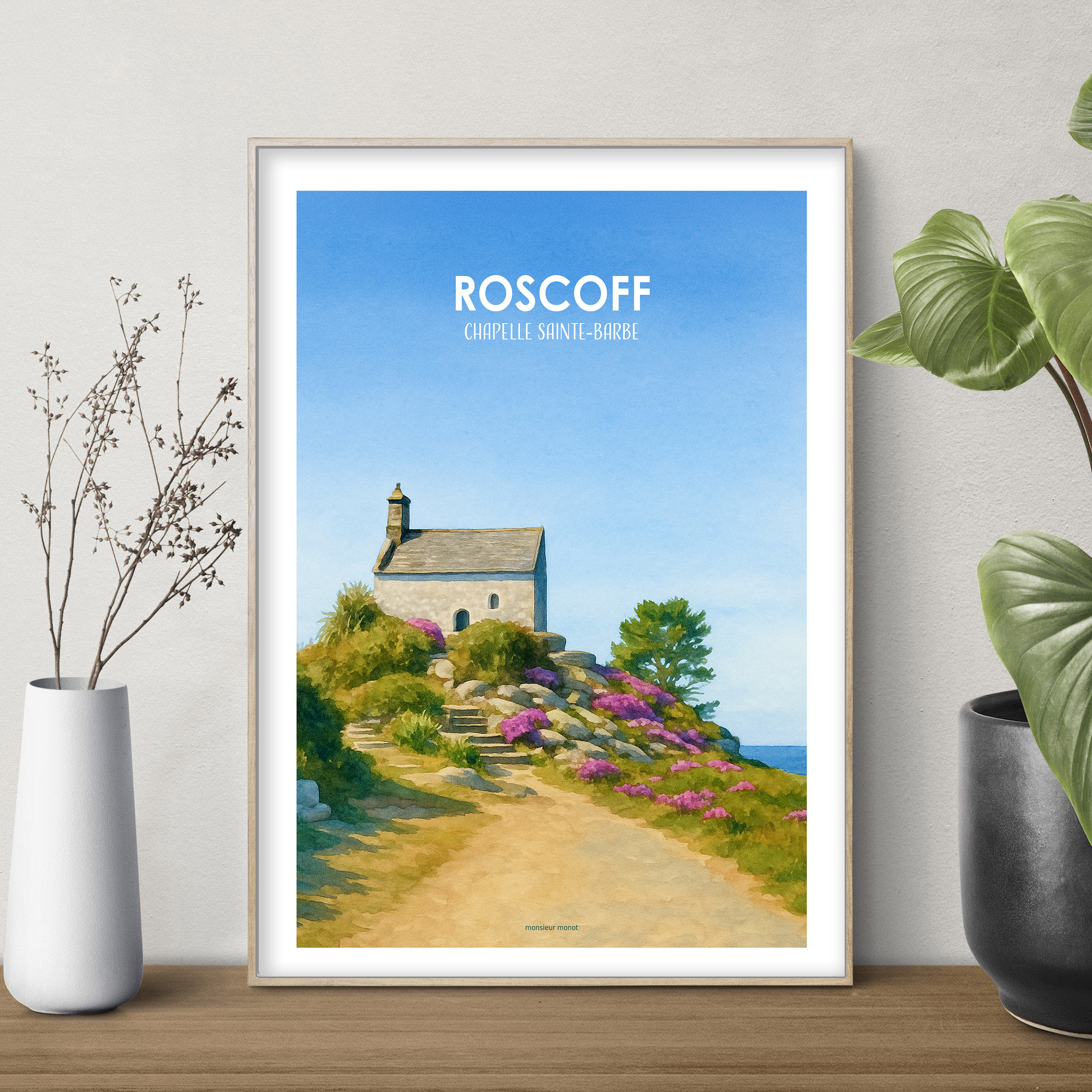 affiche Roscoff chapelle sainte Barbe