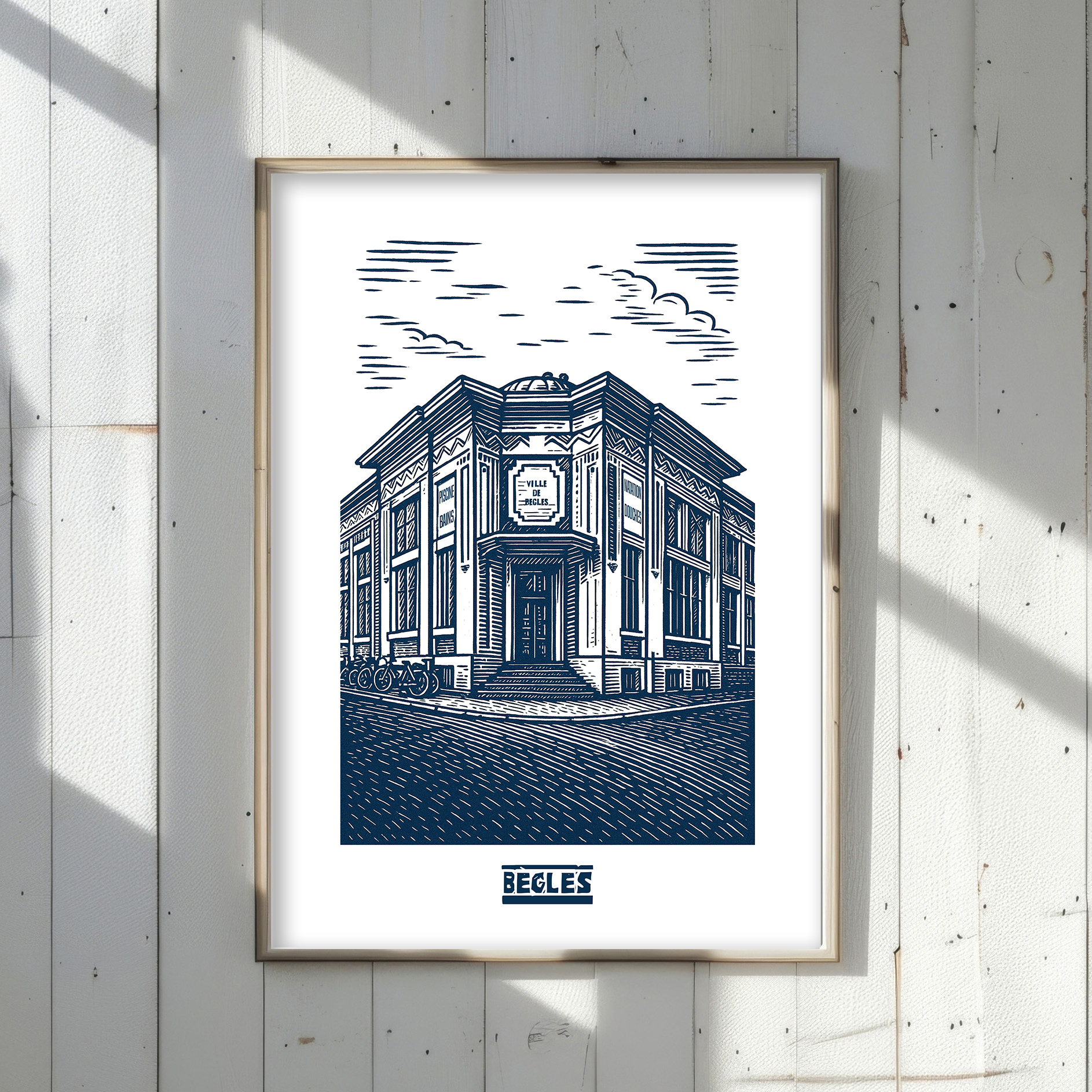 Affiche Gravure Bègles
