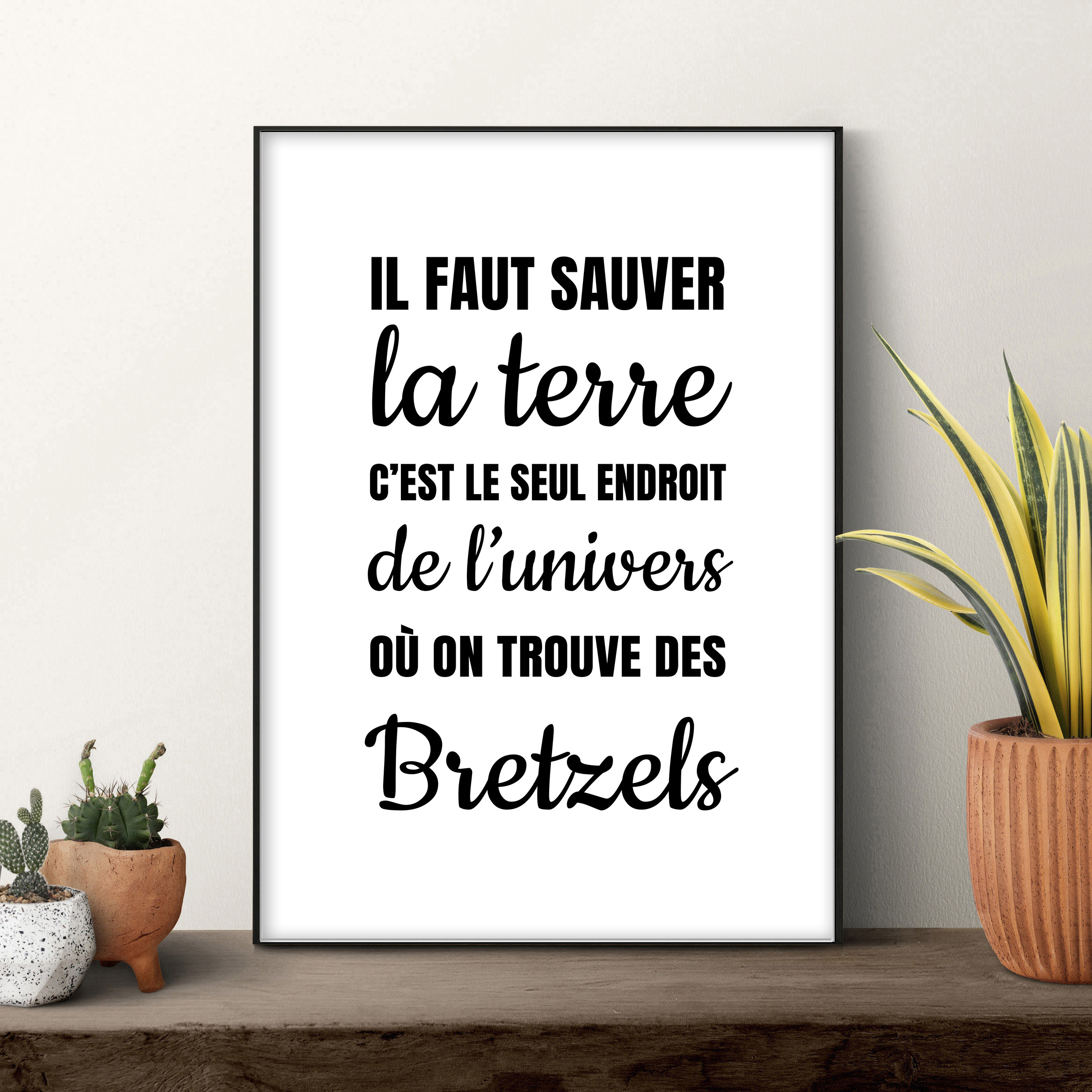 affiche Il faut sauver la terre bretzels